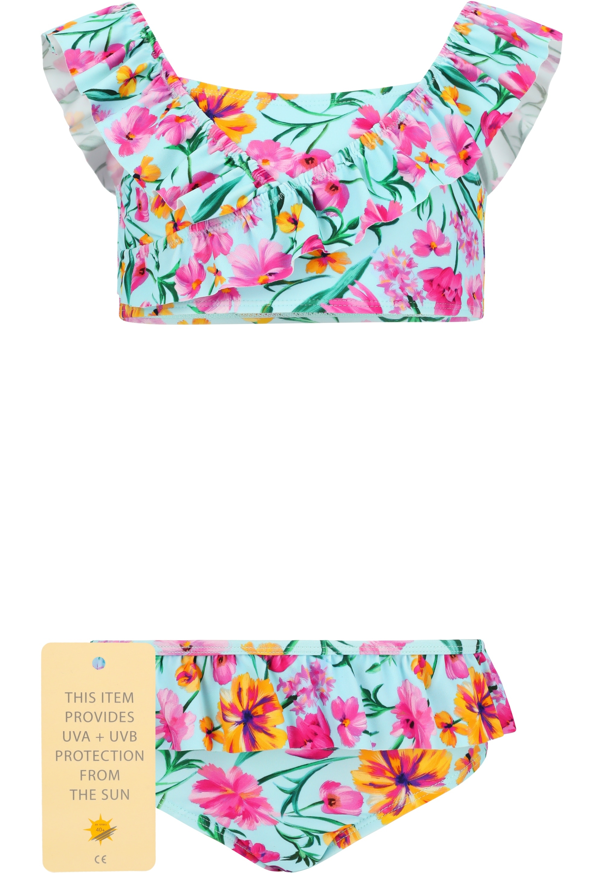 ZIGZAG Balconette-Bikini "Tropical" 1 Stk. mit stylischem Rüschendesign und Sonnenschutz