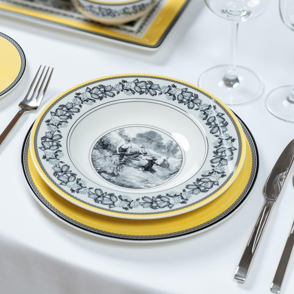 Villeroy & Boch Geschirr-Set »Tafelservice Audun Ferme 12er Set bunt« Spülmaschinengeeignet, Mikrowellenfest