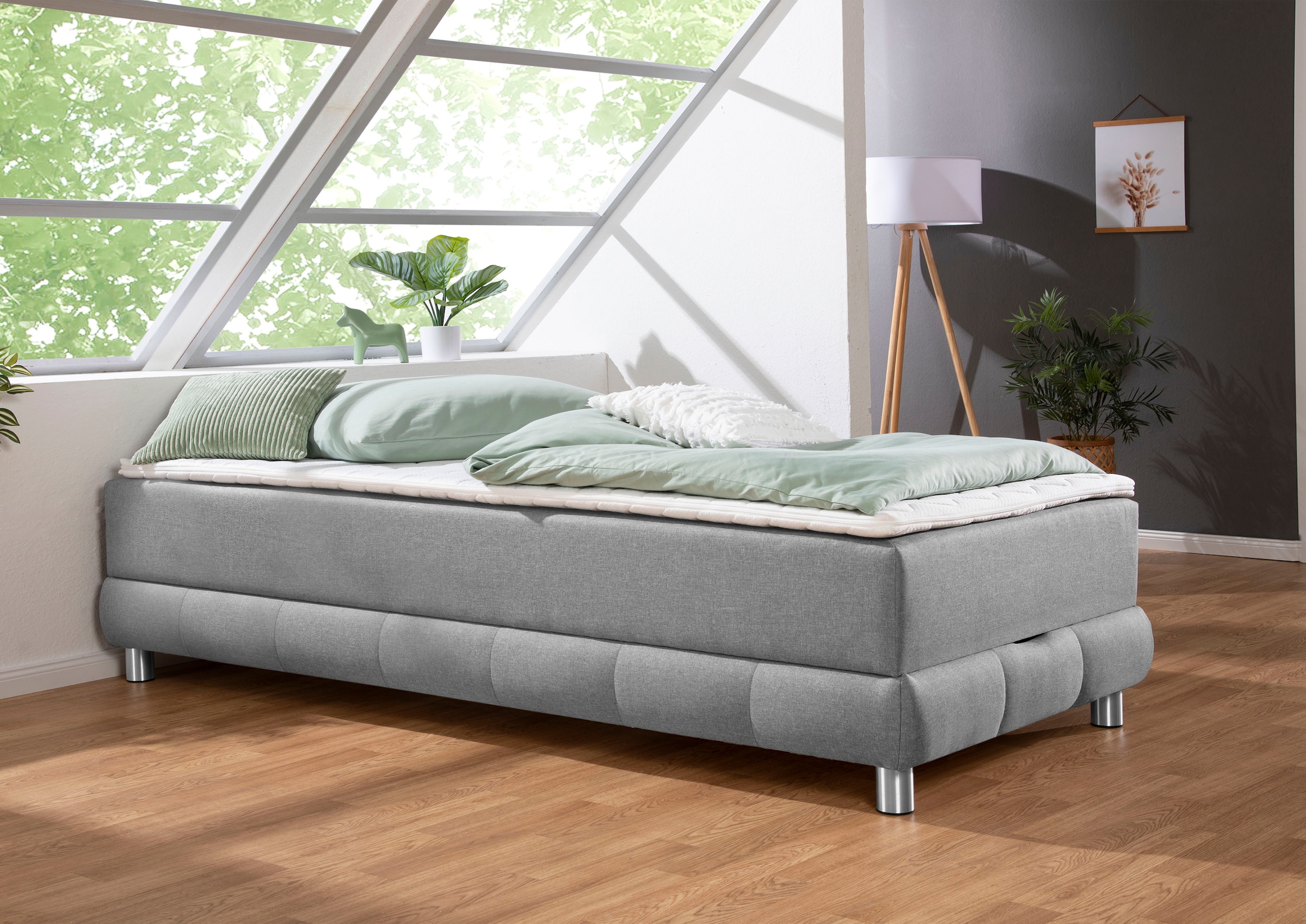 Home affaire Boxspringbett "Vaasa" für Dachschrägen geeignet, inkl. Bettkas günstig online kaufen