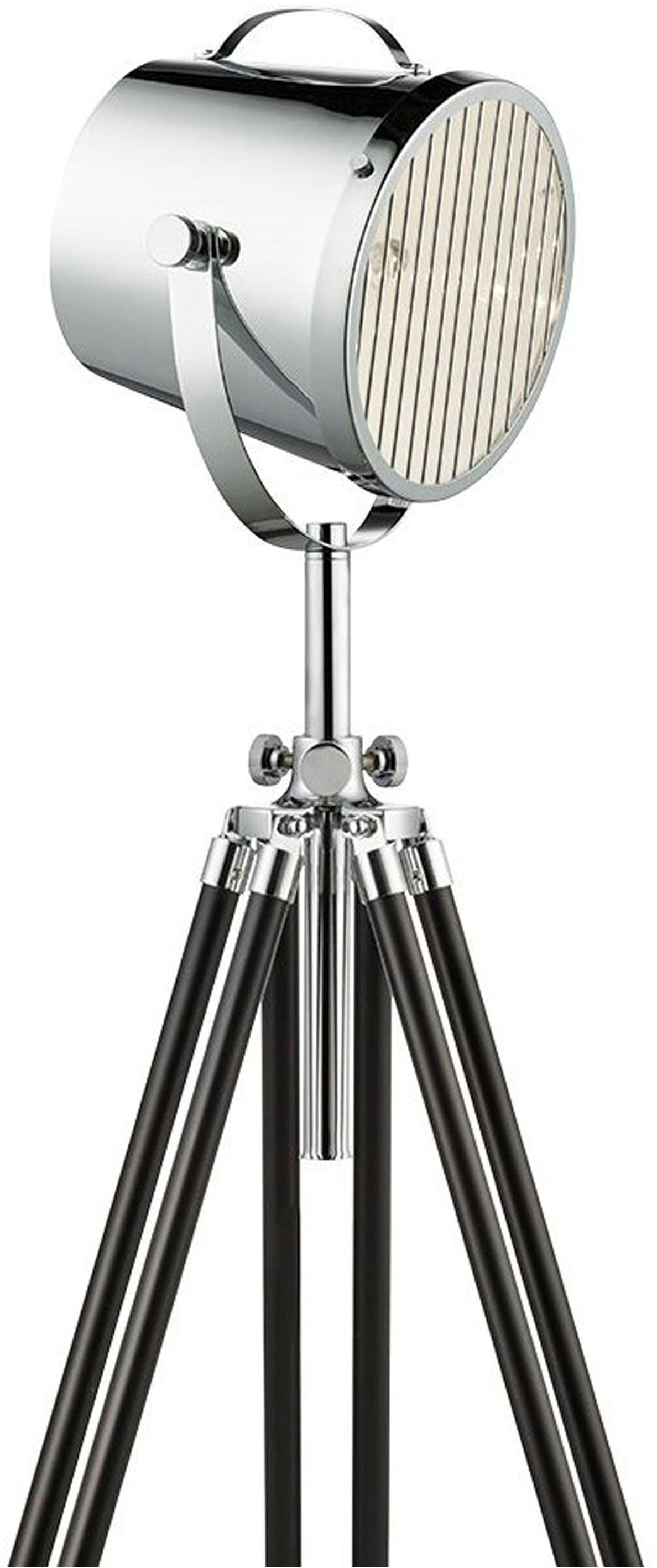 Searchlight Stehlampe »Studio-Stehlampe - Chrommetall & Schwarzes Holz« E27 1 Stk.