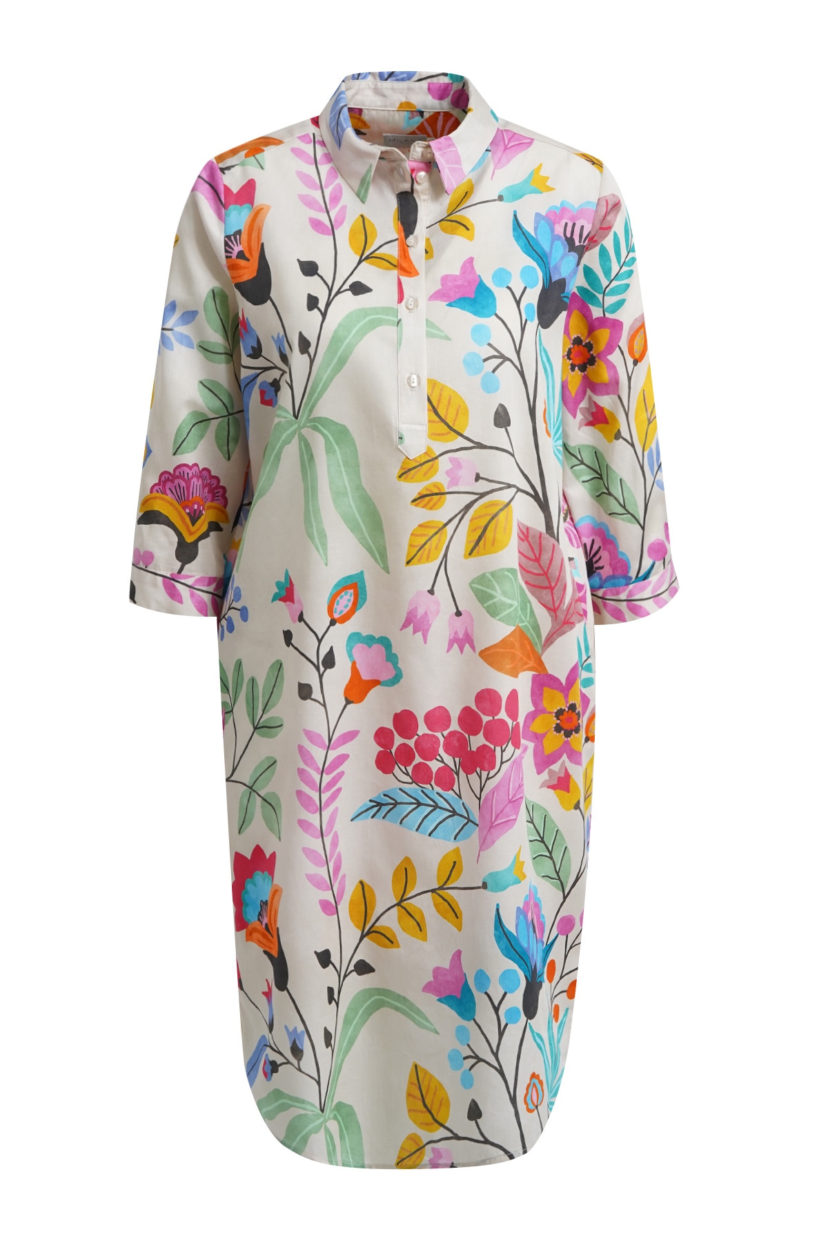Milano Italy Sommerkleid Ohne Taschen aus Baumwolle