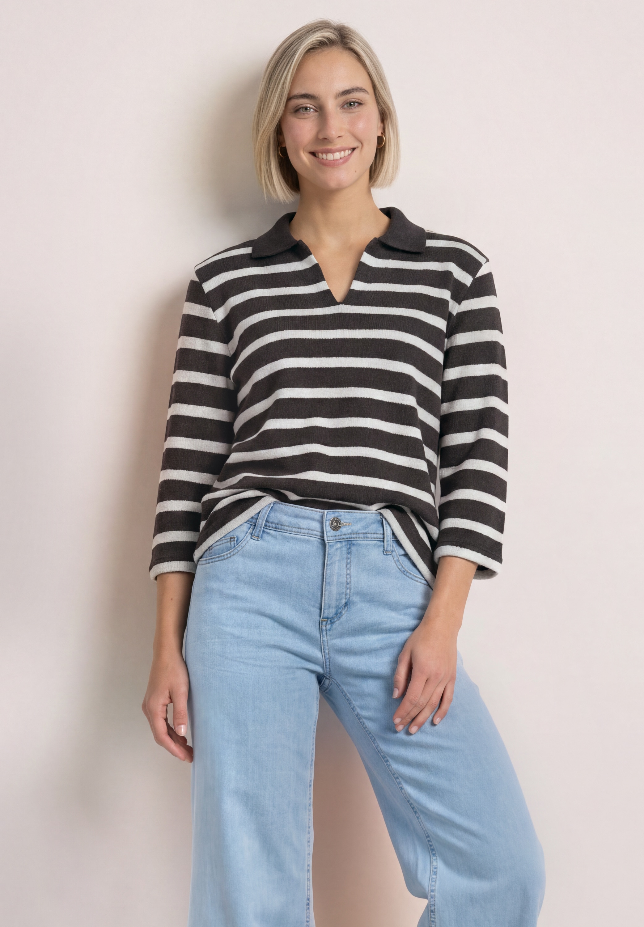 STREET ONE Poloshirt im Streifendesign