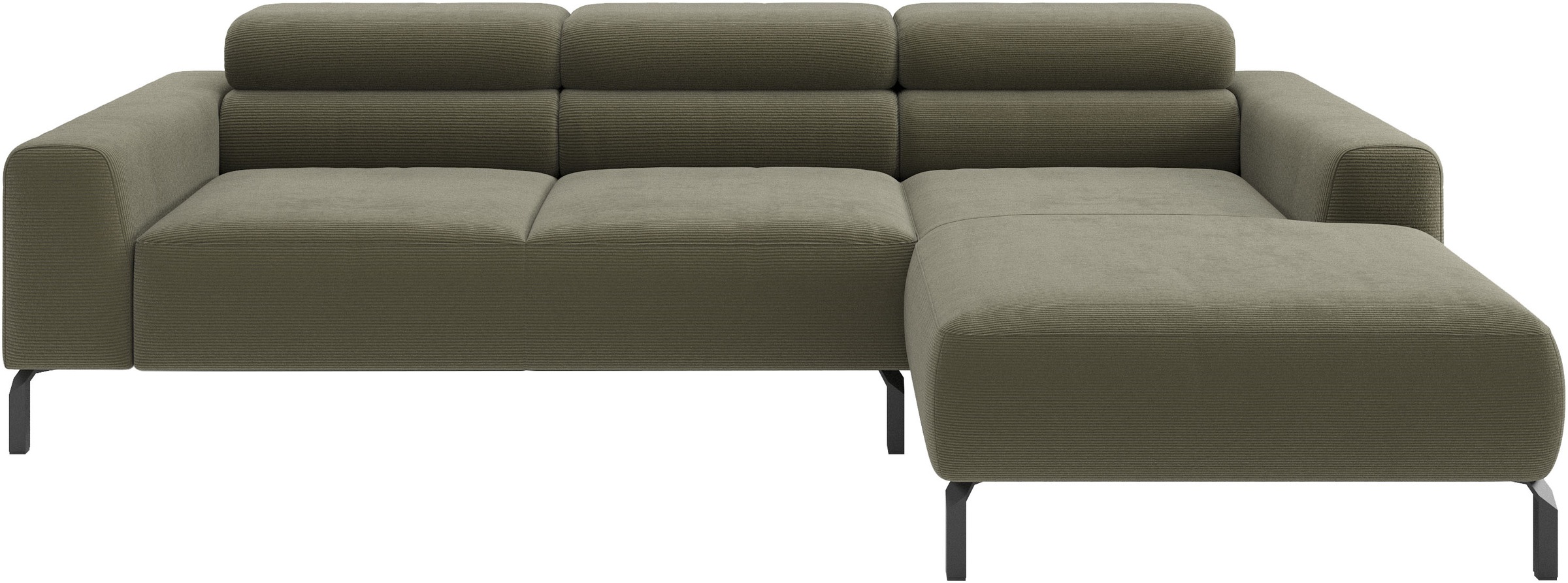 Home affaire Ecksofa "Ecksofa, L-Form, incl. Kopfteilverstellung, Breite 258 cm" wahlweise elektrische Sitztiefenverstellung