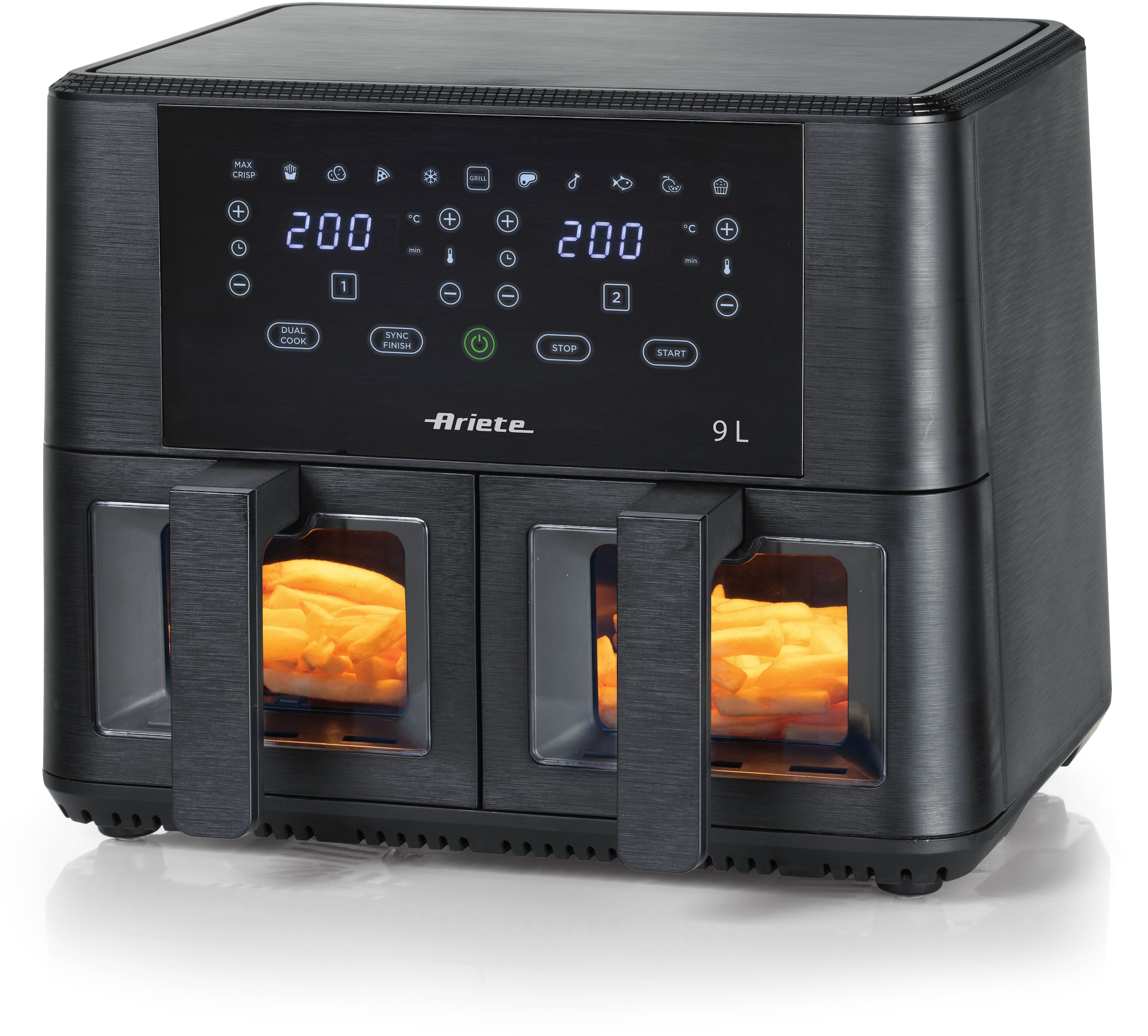 Ariete Heißluftfritteuse »4631 Air Fryer Dual 9 L«, 2400 W