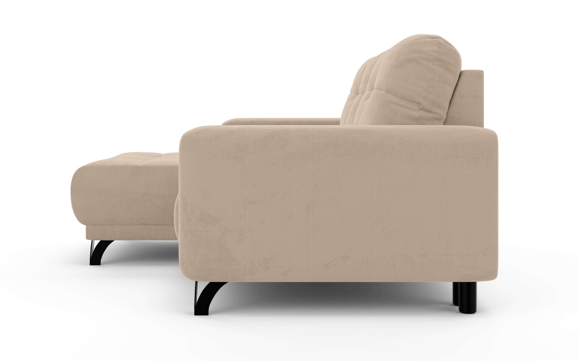 INOSIGN Ecksofa »FAIRVIEW mit verstellbaren Rückenlehne, Maße B/T/H: 234/174/93 cm«, L-Form mit Wellenunterfederung, Recamiere beidseitig montierbar