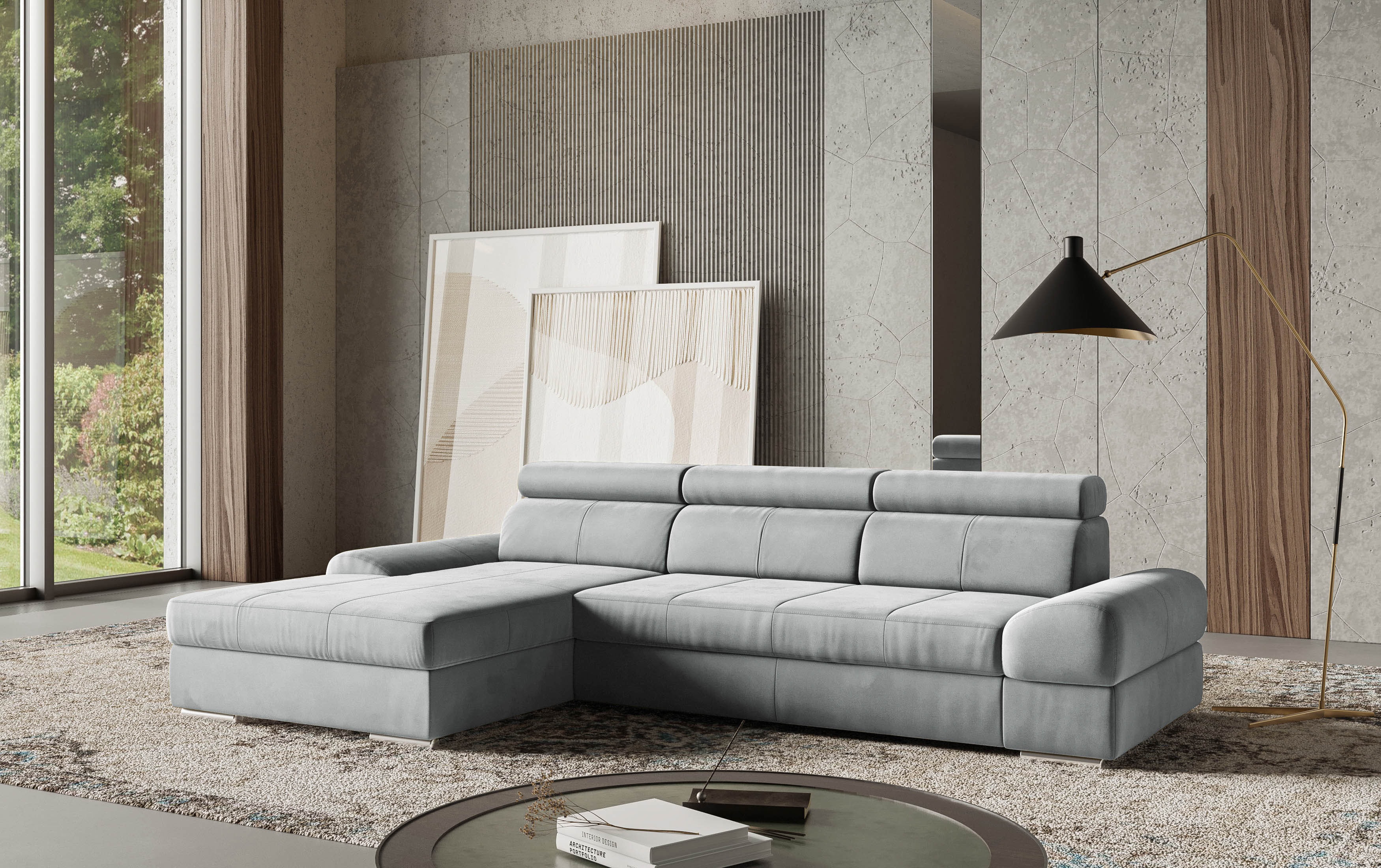 sit&more Ecksofa "Broadway L-Form" inklusive Kopfteilverstellung, wahlweise mit Schlaffunktion
