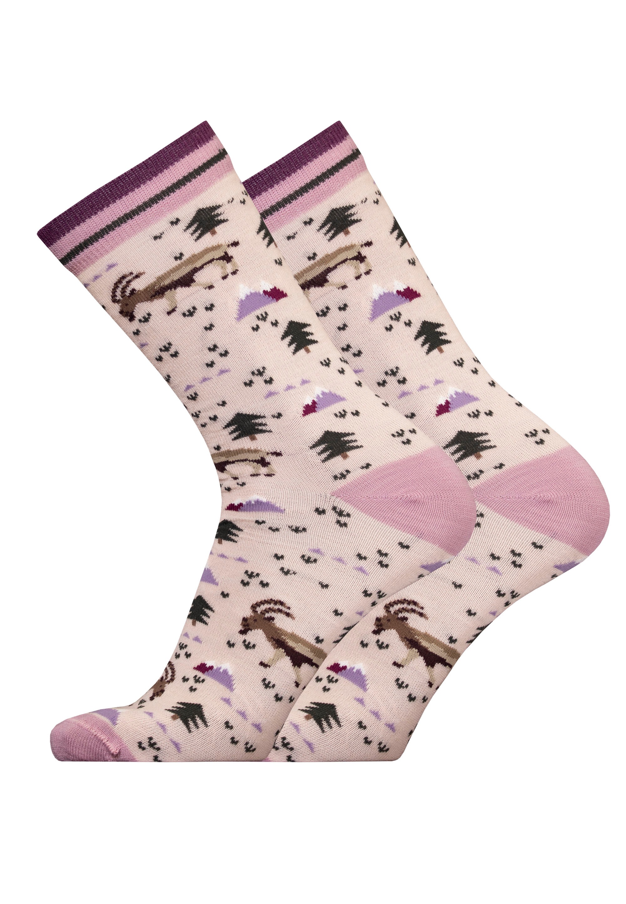 UphillSport Socken "IBEX 2er Pack" 2 Stk. tlg. mit winterlichen Motiven günstig online kaufen