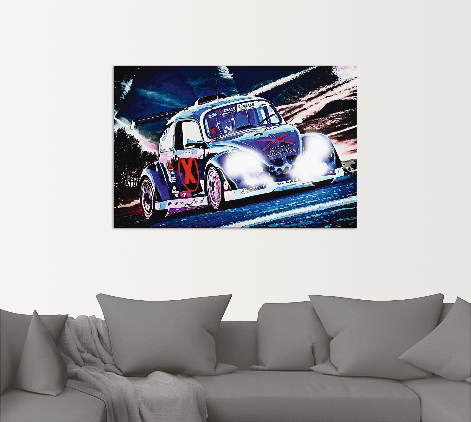Artland Wandbild »Käfer Funcup Spa 2017«, Auto, (1 St.), als Alubild, Outdoorbild, Leinwandbild, Poster, Wandaufkleber