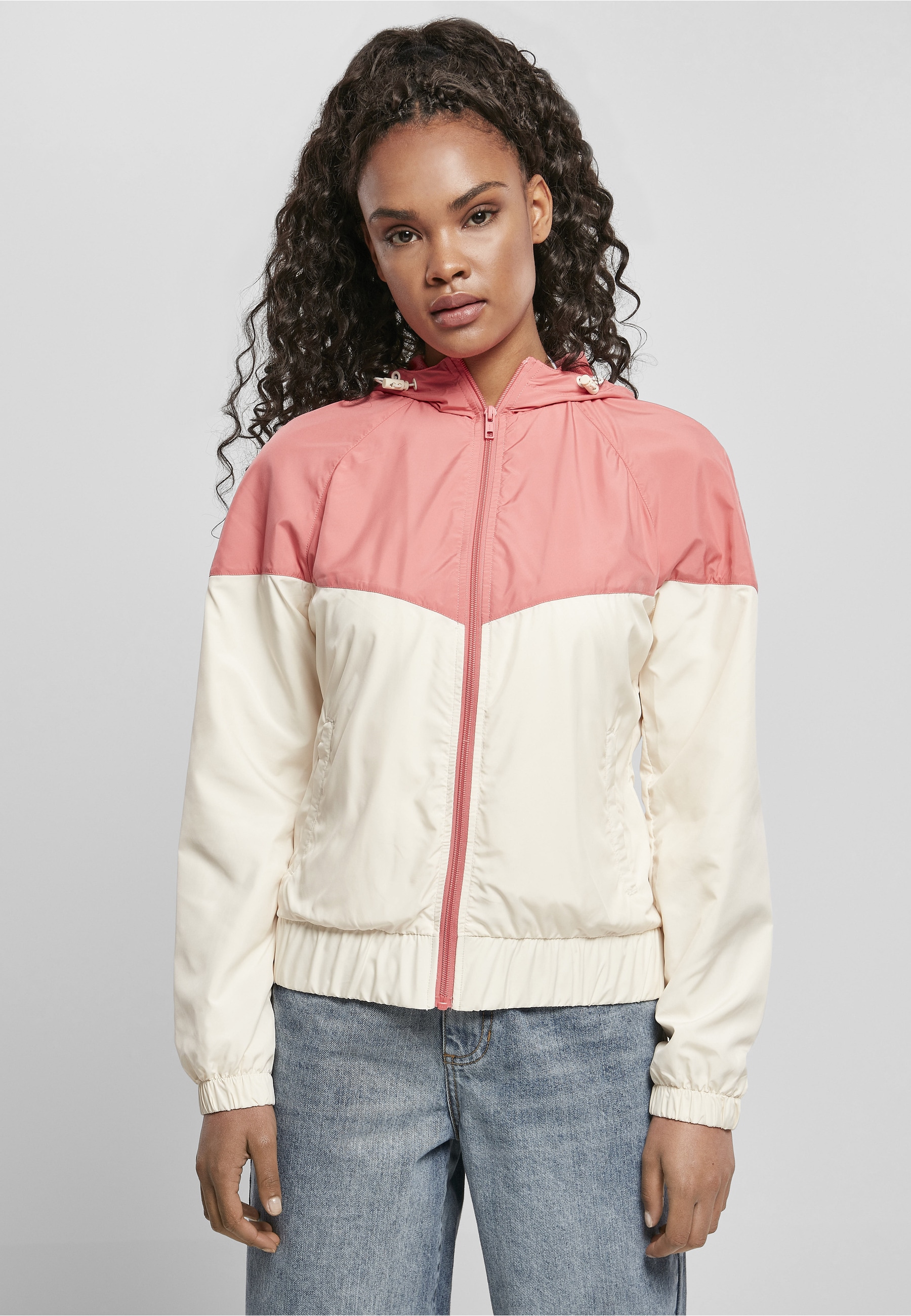 URBAN CLASSICS Anorak »Urban Classics Damen Ladies Arrow Windbreaker« 1 Stk. tlg. mit Kapuze