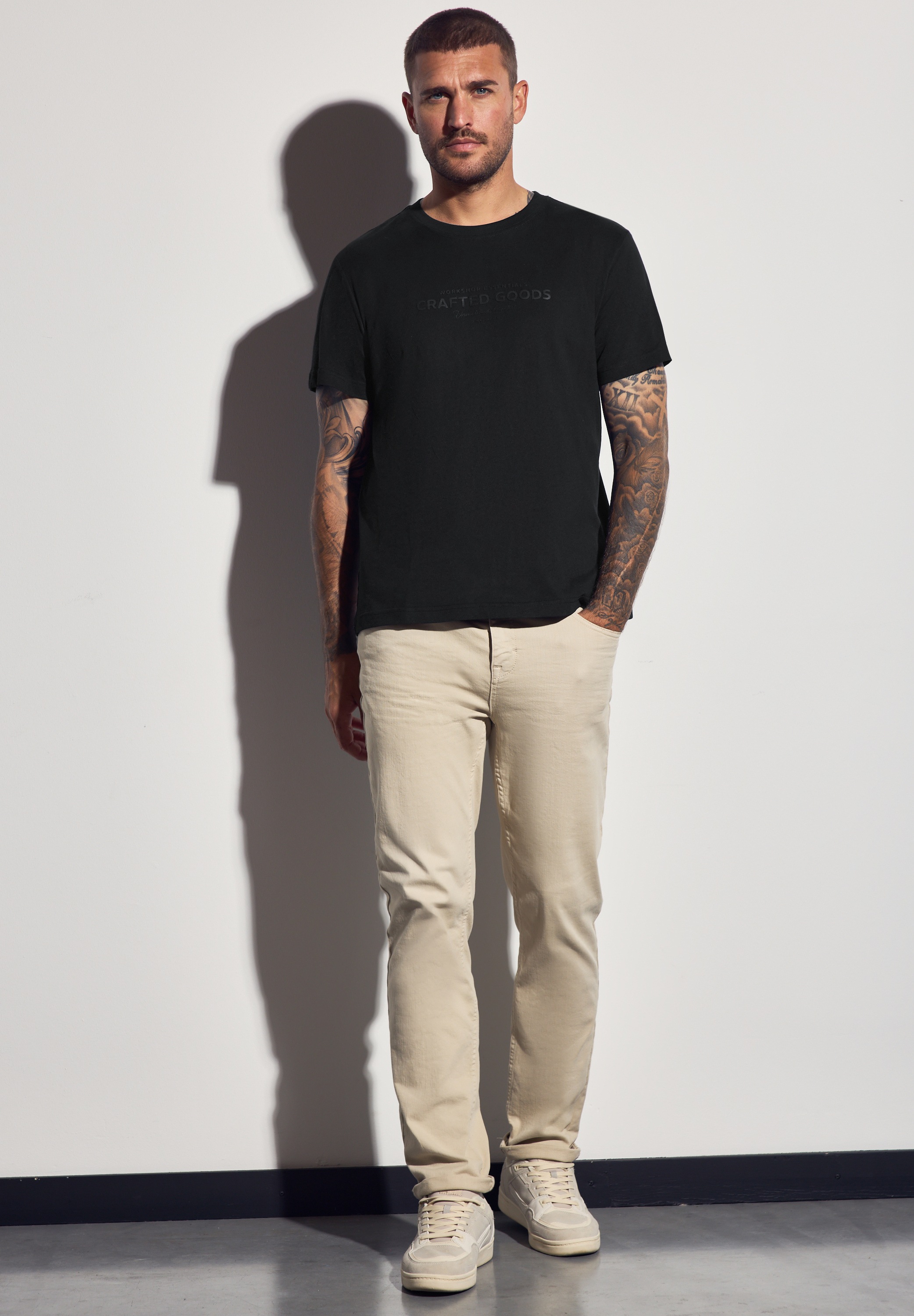 STREET ONE MEN T-Shirt, aus reiner Baumwolle