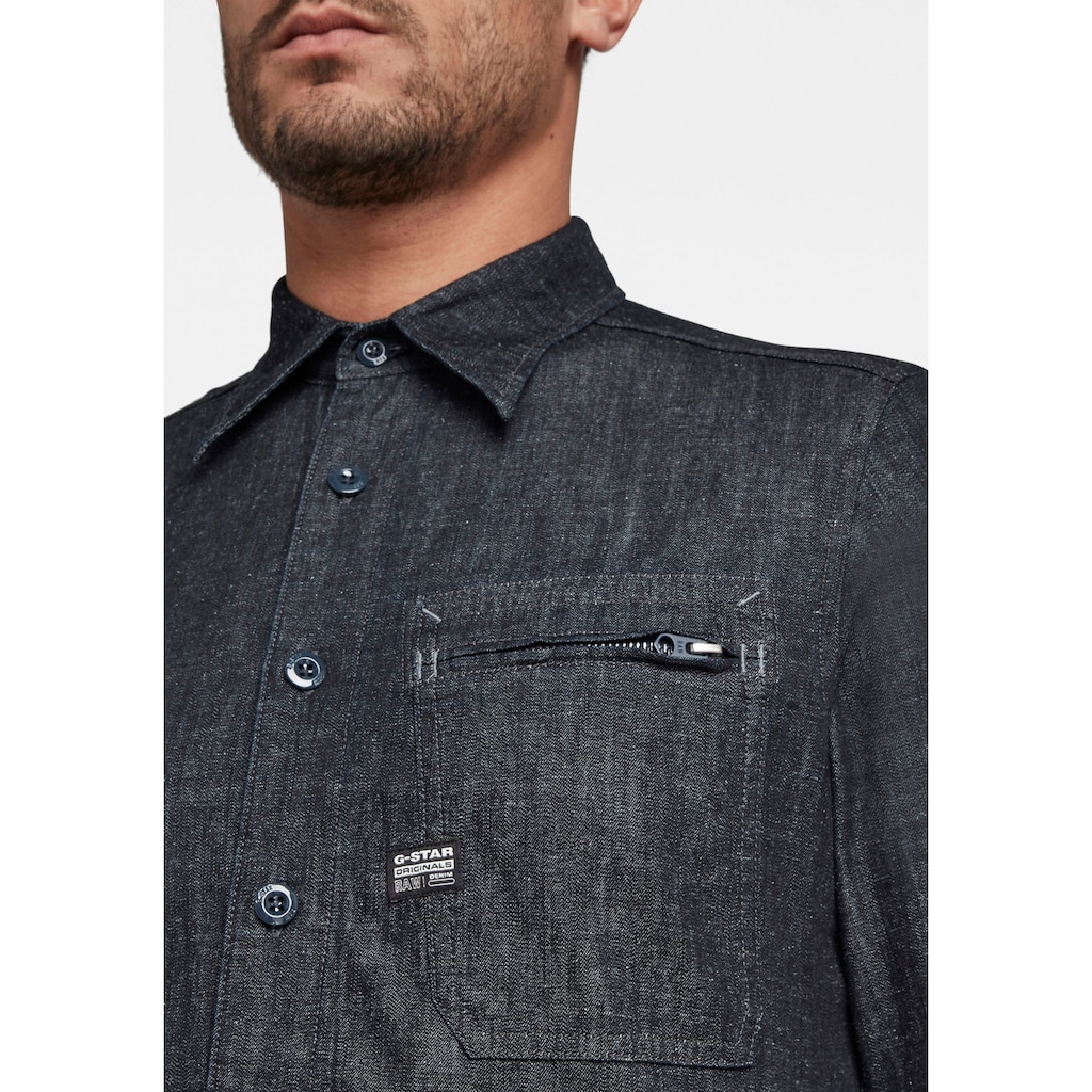 G-Star RAW Jeanshemd »Zip pkt slim shirt l\s«