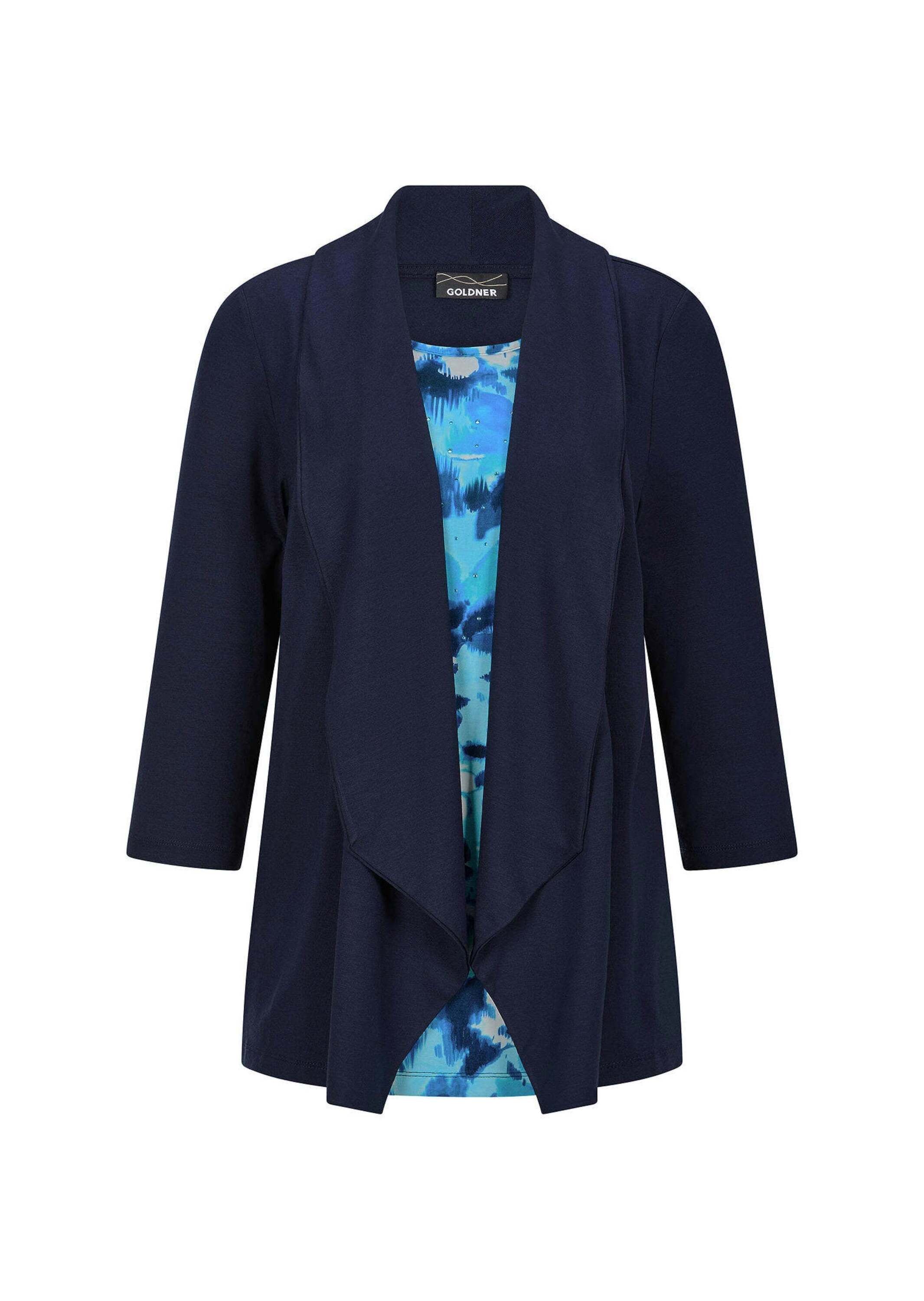 GOLDNER Langarmshirt "Kurzgröße Viskoseshirt in Twinset-Optik" Ton in Ton H günstig online kaufen