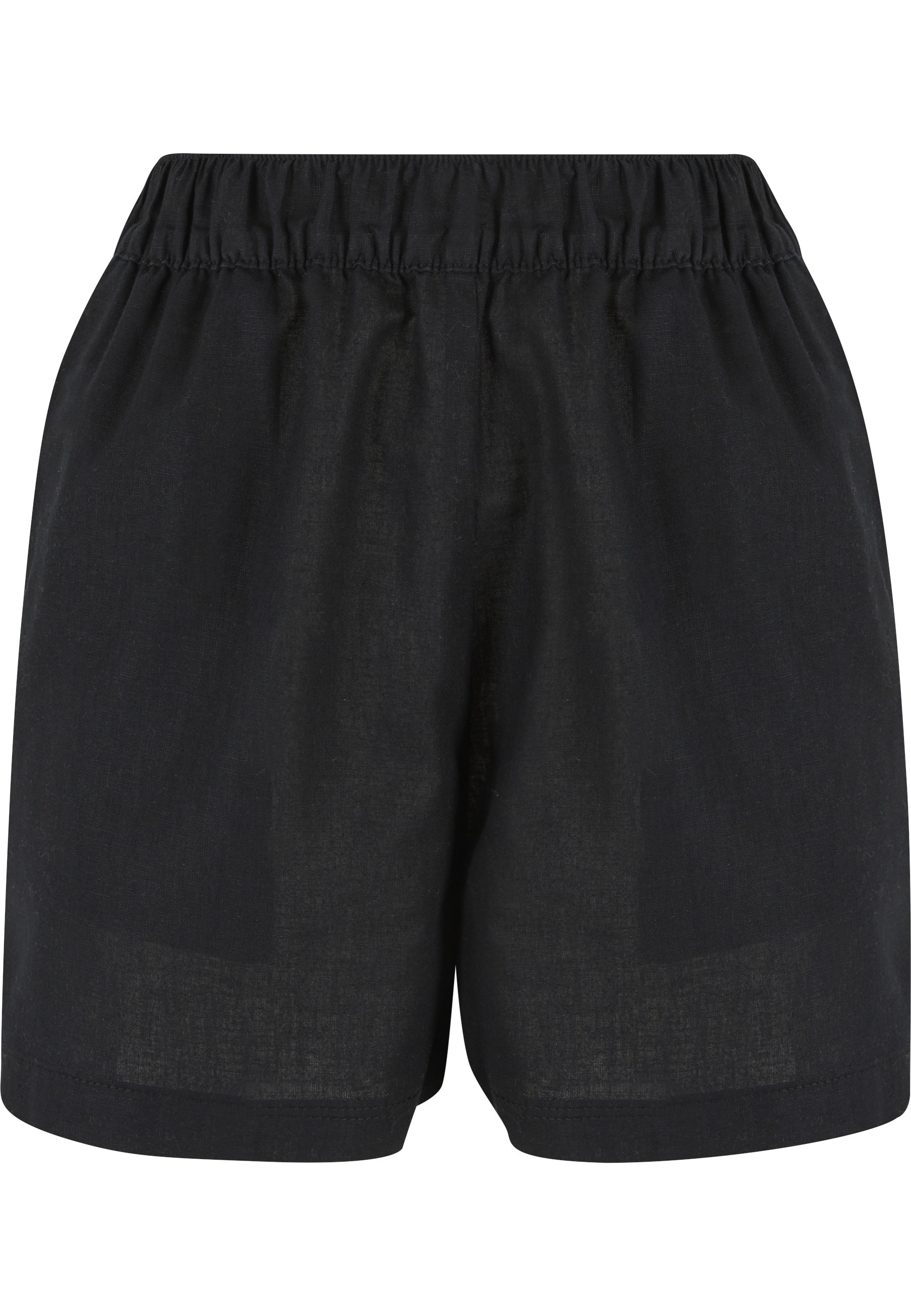 URBAN CLASSICS Shorts "Urban Classics Damen Ladies Linen Mixed Boxer Shorts"