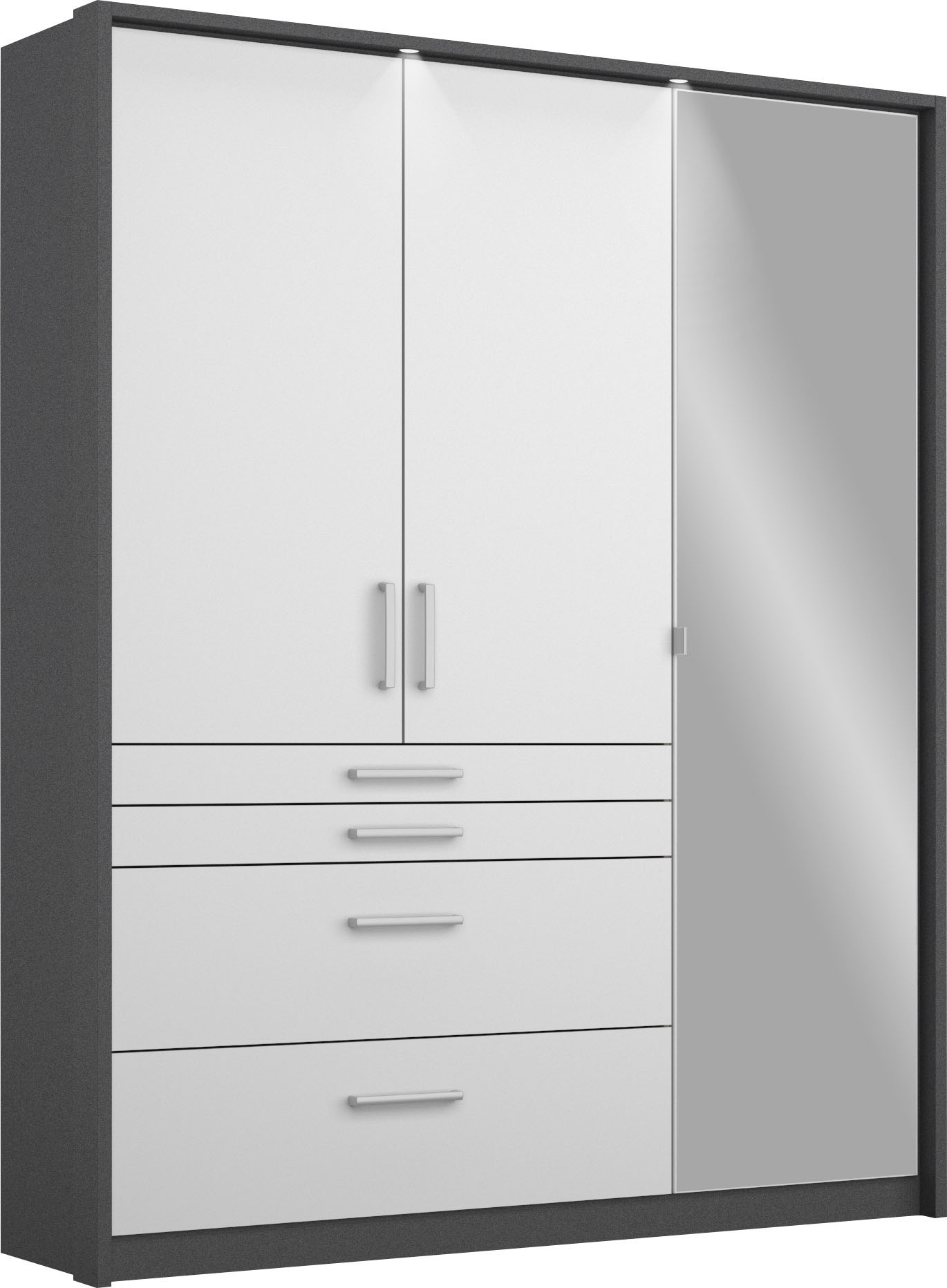 rauch Drehtürenschrank "Kleiderschrank Schrank Garderobe Garderobenschrank HOMBURG" inkl. Passepartout, oberer Schubkasten mit Einteilung MADE IN GERMANY