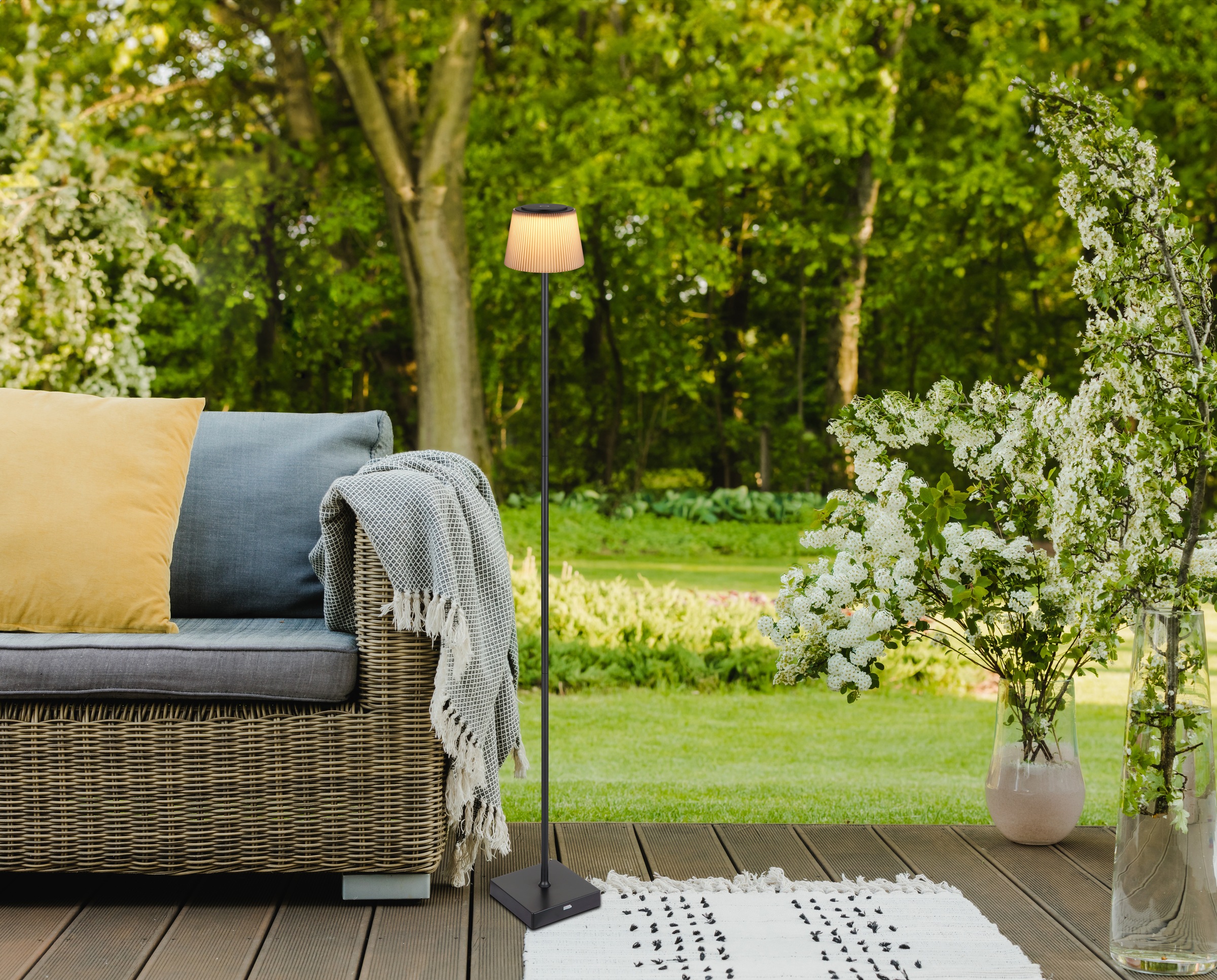 GLOBO LIGHTING Stehlampe »GREGOIR« LED-Modul 1 Stk. warmweiß - kaltweiß Stehlampe Wohnzimmer Schlafzimmer Flur Design-Leuchte