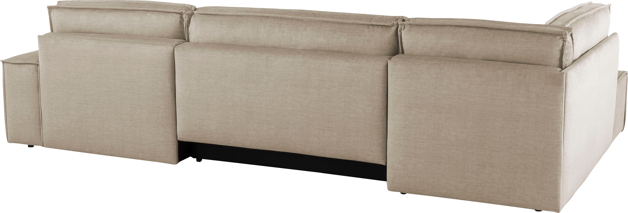 Home affaire Wohnlandschaft »SHERWOOD XXL 329 cm, U-Form, Schlafsofa,«, Schlaffunktion m. Bettkasten (194x139 cm), Cord, Vintage, Samtvelours