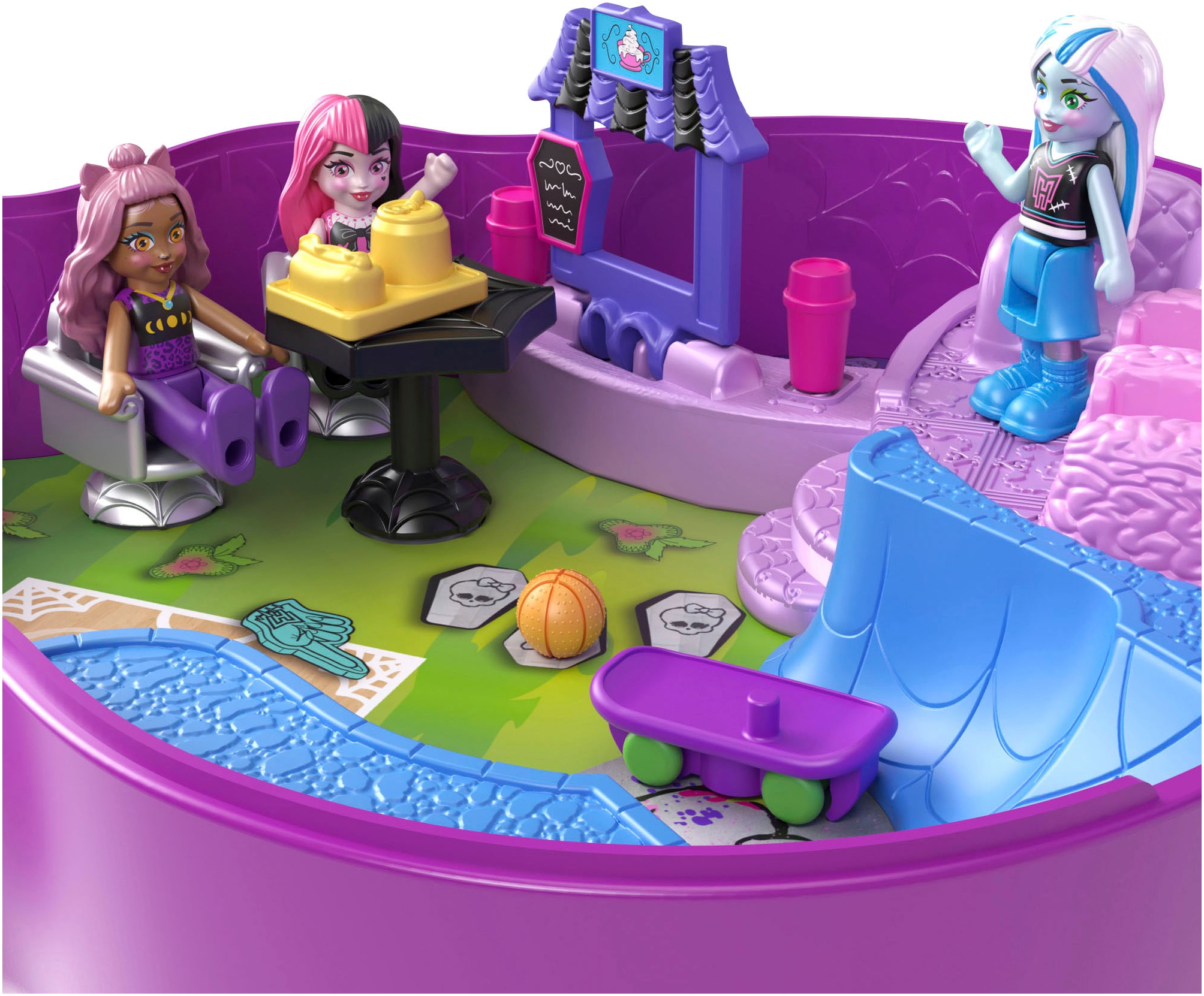Polly Pocket Spielwelt »Monster High Schatulle«, mit 3 kleinen Puppen