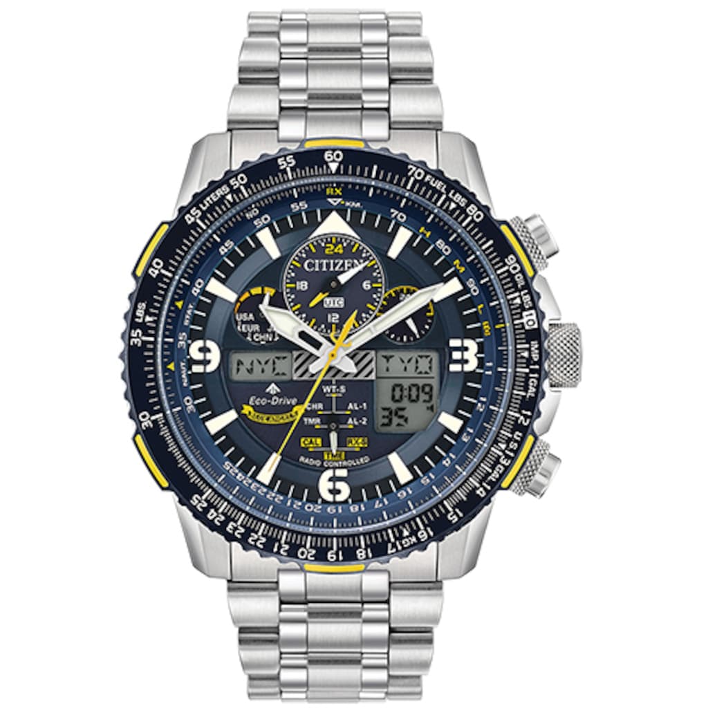 Citizen Funkchronograph »JY8078-52L«, Armbanduhr, Herrenuhr, Solar, Stoppfunktion