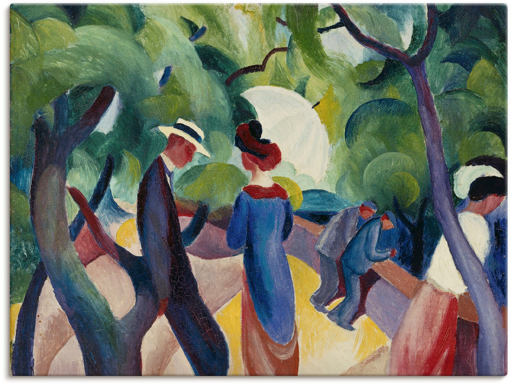 Artland Wandbild "Promenade. 1913" Gruppen & Familien 1 Stk. tlg. als Leinw günstig online kaufen