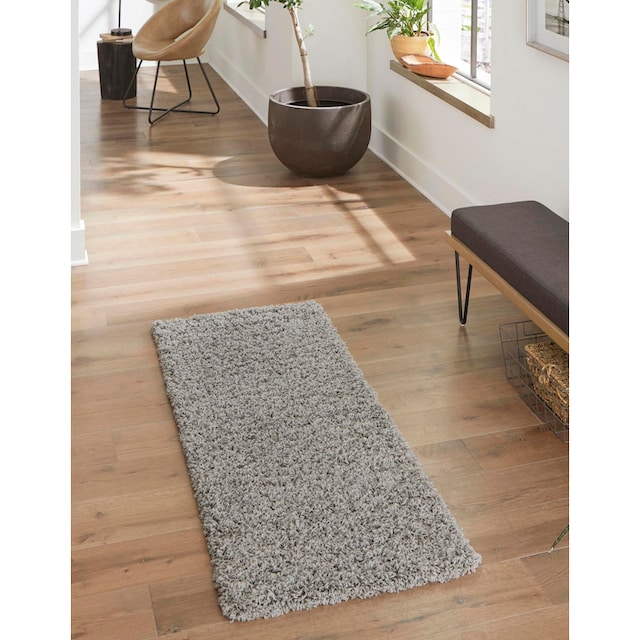 Myflair Möbel & Accessoires Hochflor-Läufer »Shaggy Shag«, rechteckig,  Teppich-Läufer, gewebt, Uni Farben, ideal im Flur & Schlafzimmer kaufen |  BAUR