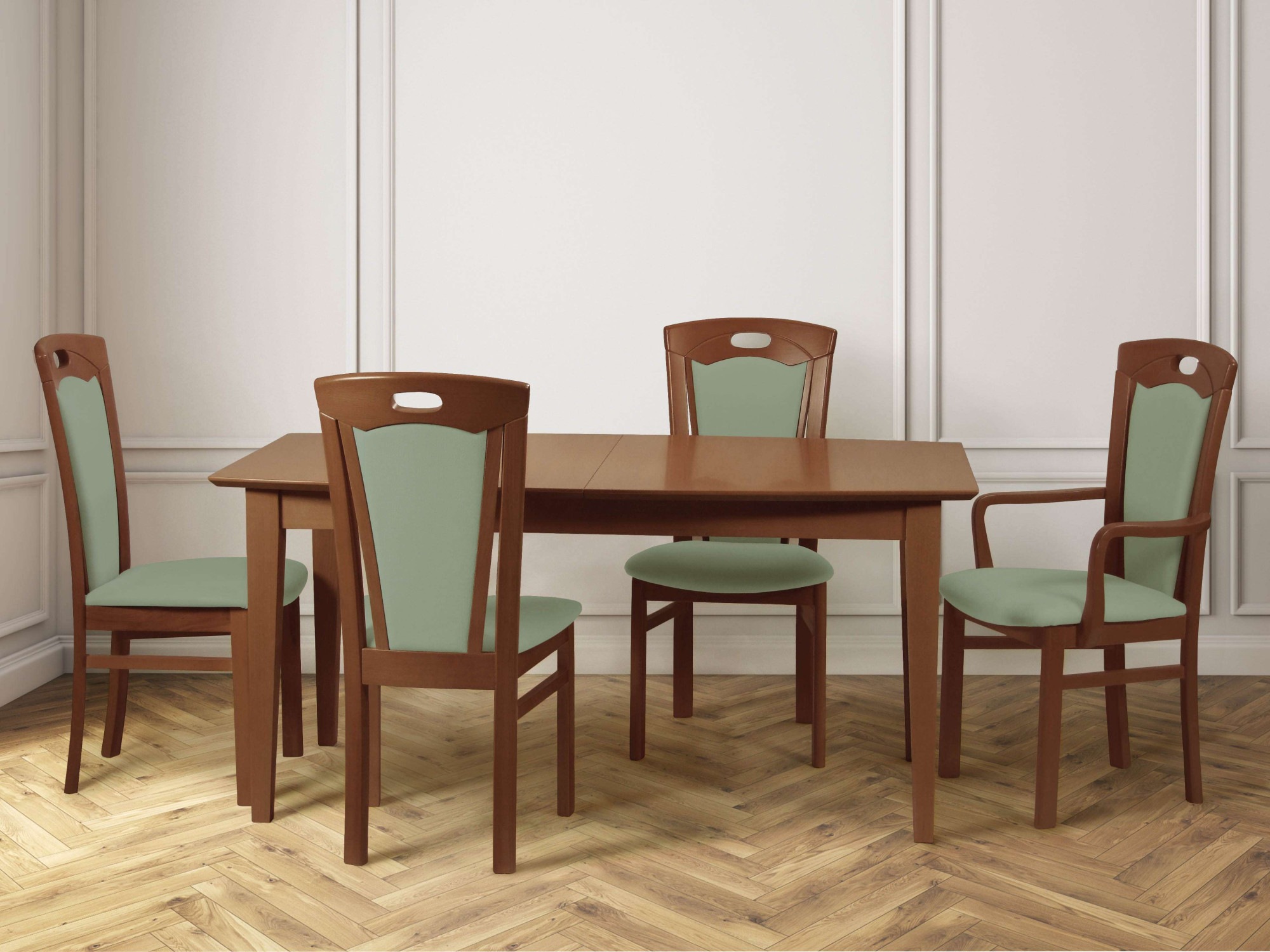 Home affaire Esszimmerstuhl »FERDI, Armlehnstuhl, Made in Italy, Massivholz«, 1 St., Feinstruktur, Bezug Feinstruktur (wasser-und fleckabweisend) oder Struktur