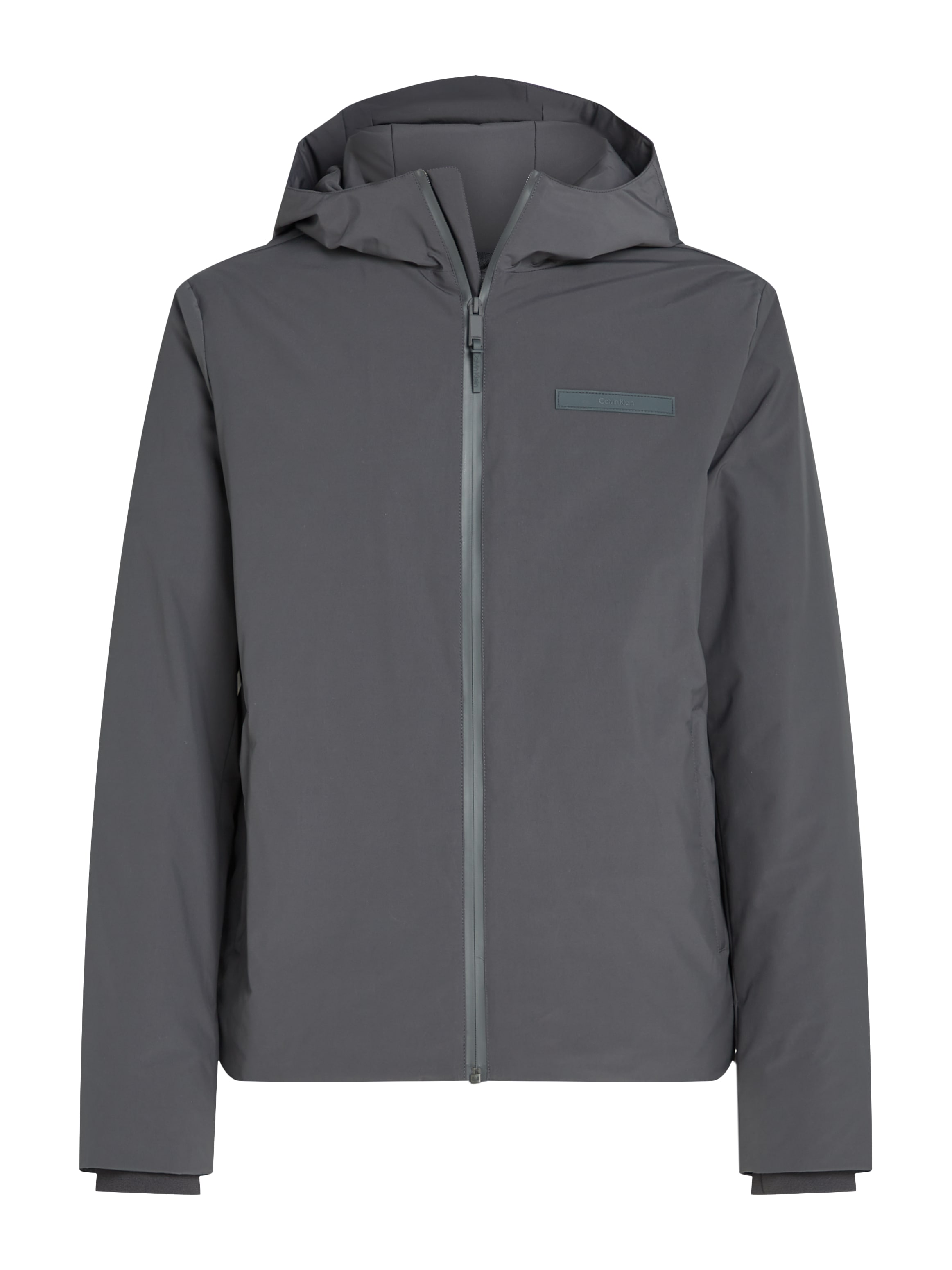 Calvin Klein Outdoorjacke »TECHNICAL NON-QUILT JACKET HOOD« mit Kapuze mit Logoprint