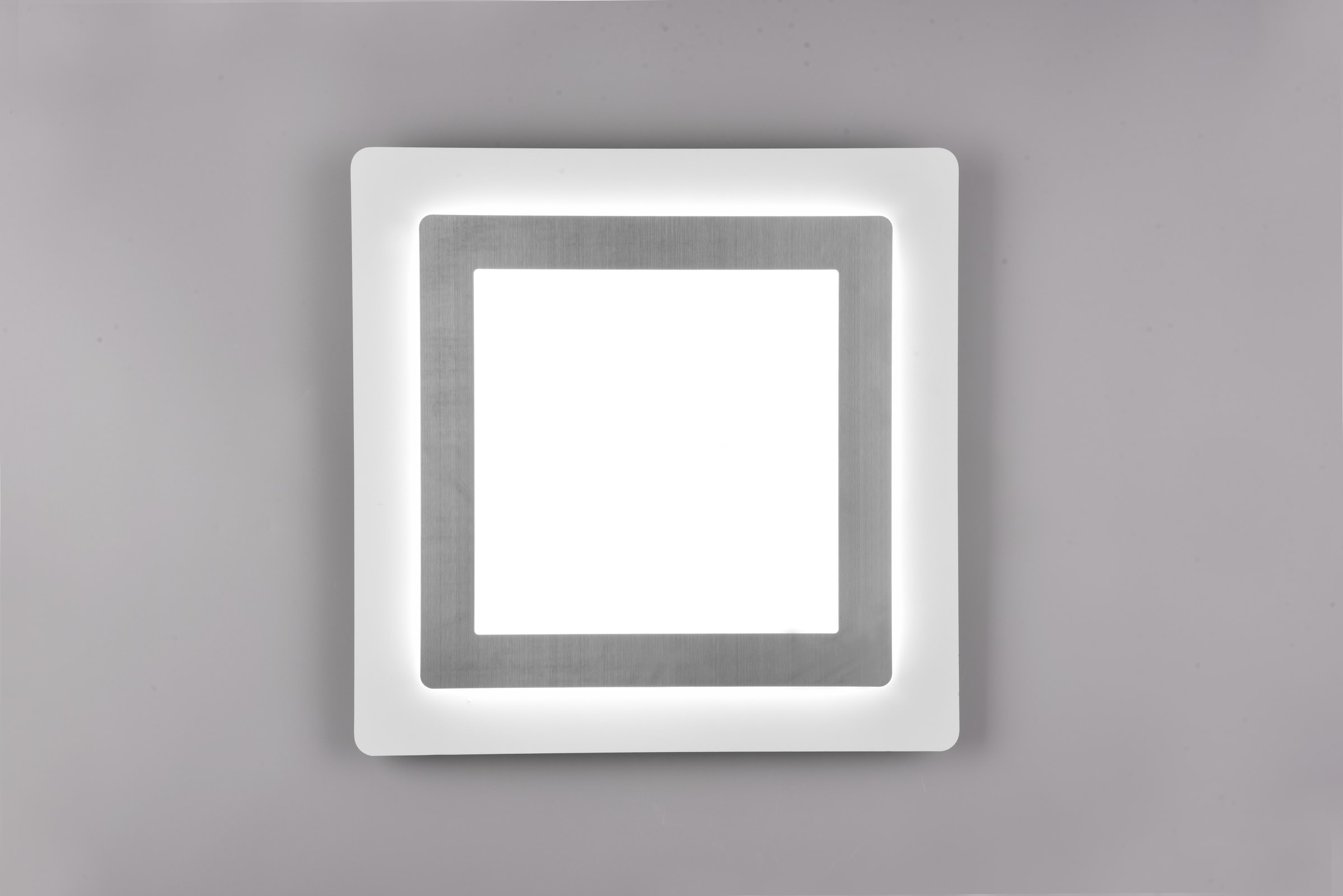 TRIO Leuchten LED Deckenleuchte »MORGAN, quadratische Deckenlampe 45x45cm, dimmbar, CCT, Memoryfunktion«, 1 flammig, Leuchtmittel LED-Board | LED fest integriert, Nachtlicht, Timer, 46W 6000 Lumen, 2700-6500 Kelvin, mit Fernbedienung