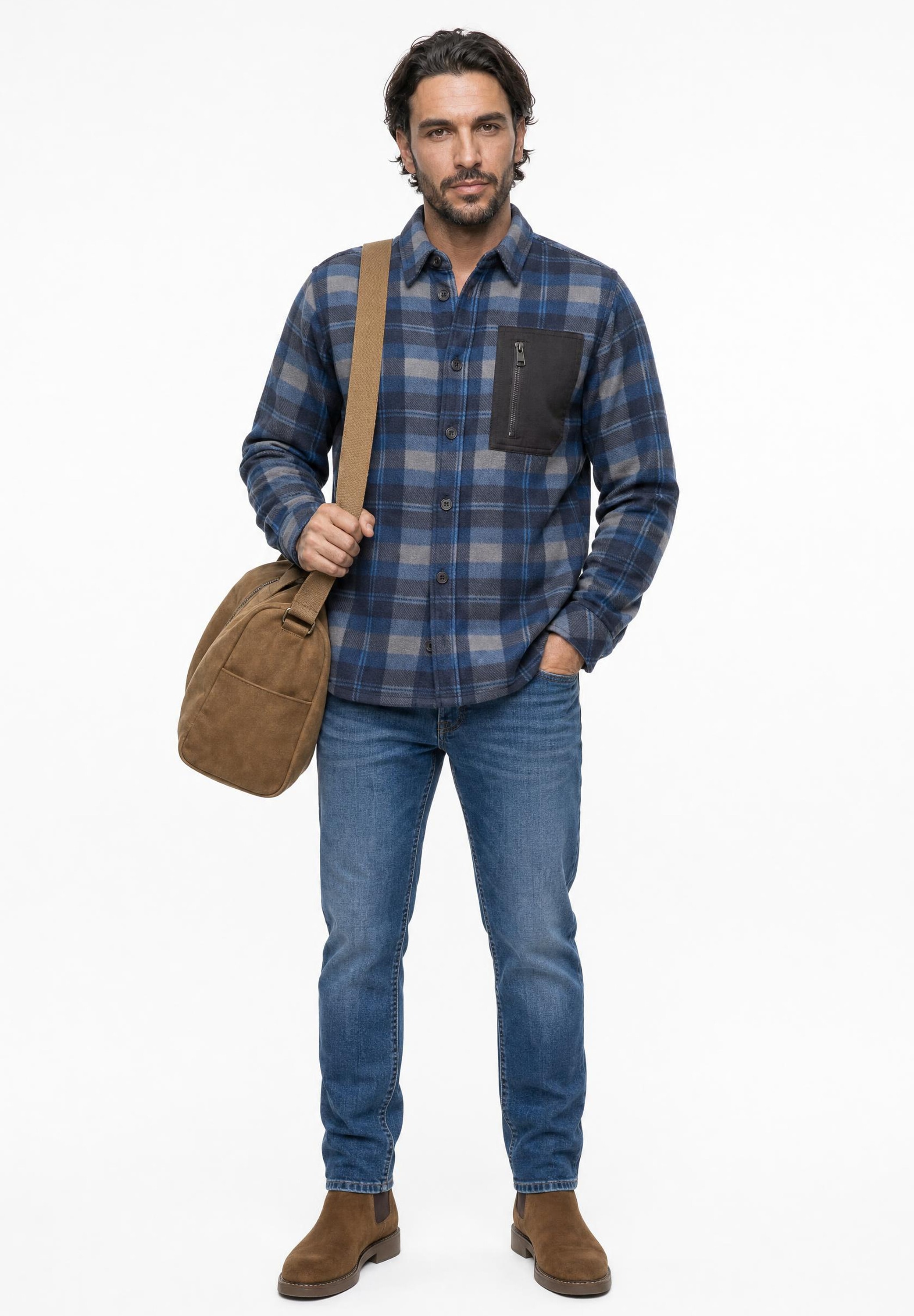STREET ONE MEN Outdoorjacke ohne Kapuze mit Fleece innen