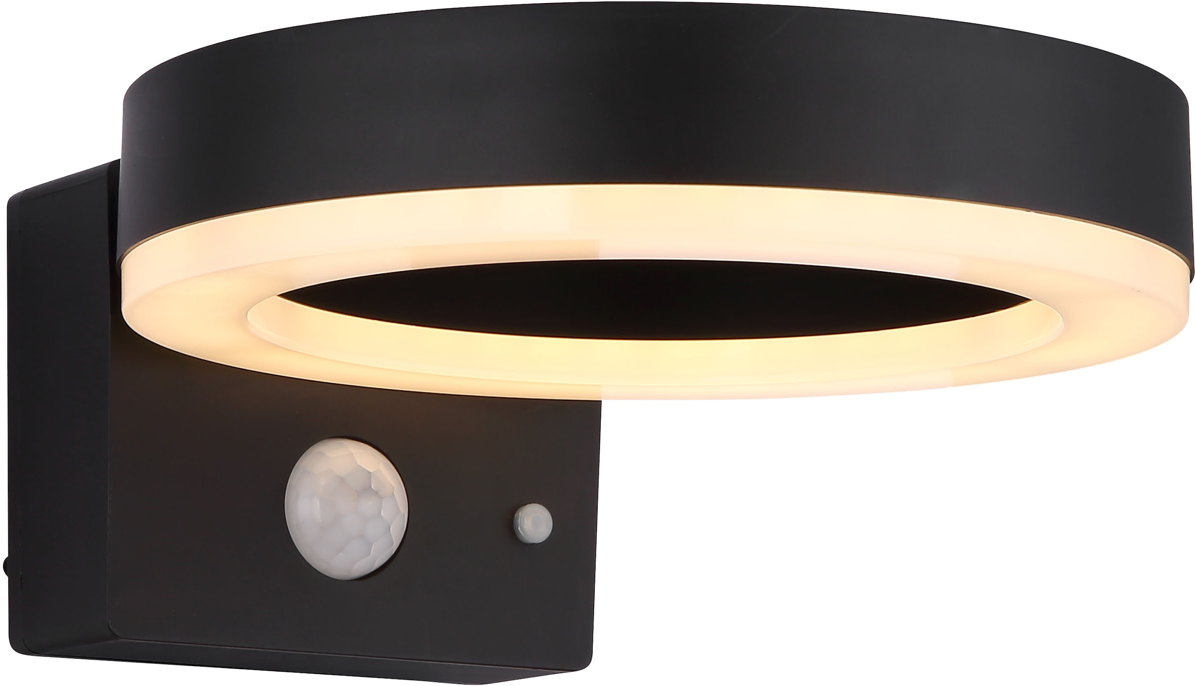 GLOBO LIGHTING LED Solarleuchte »SOLARLEUCHTE KUNSTSTOFF SCHWARZ MATT, 1XLED«, Leuchtmittel LED-Modul | LED fest integriert, Solar/IP44/schwarz/Garten/Terrasse/Sensor