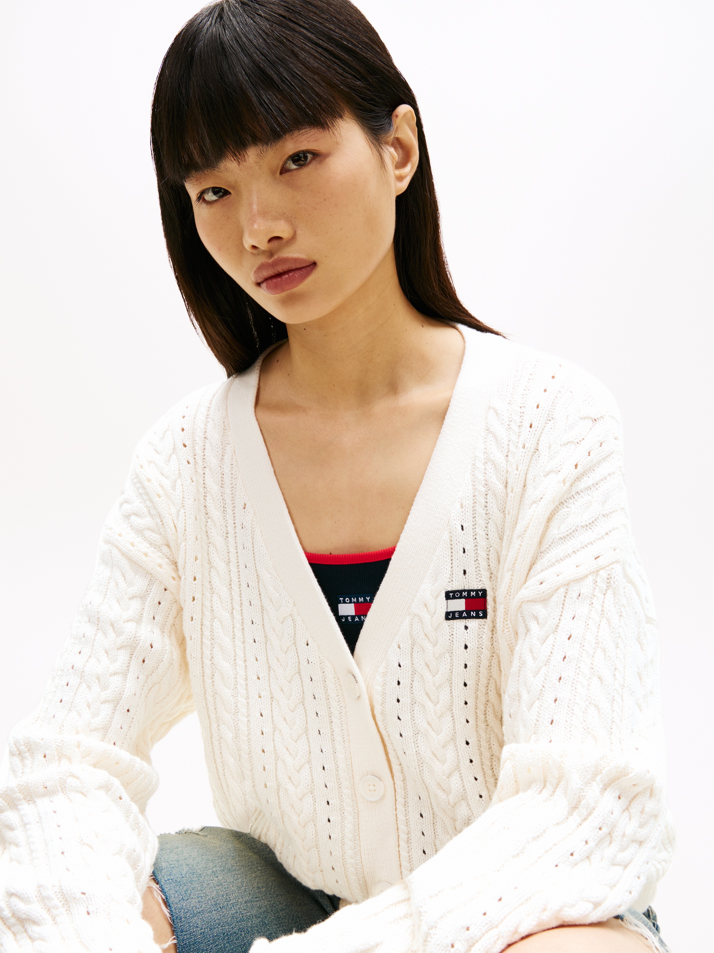 Tommy Jeans Strickjacke "TJW BOXY GMD CARDIGAN" günstig online kaufen