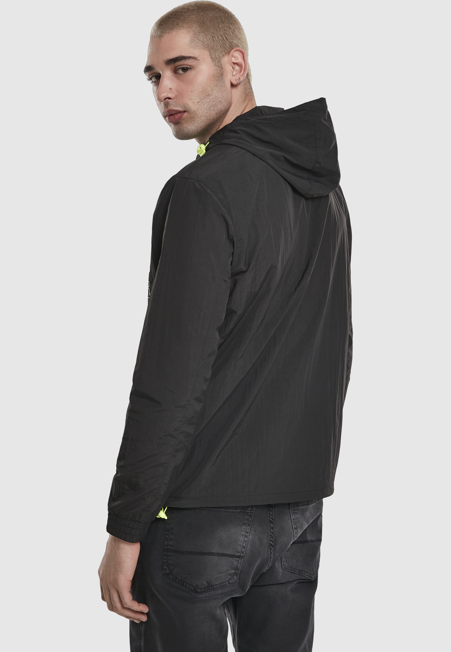 URBAN CLASSICS Anorak »Urban Classics Herren Contrast Pull Over Jacket« 1 Stk. tlg. mit Kapuze