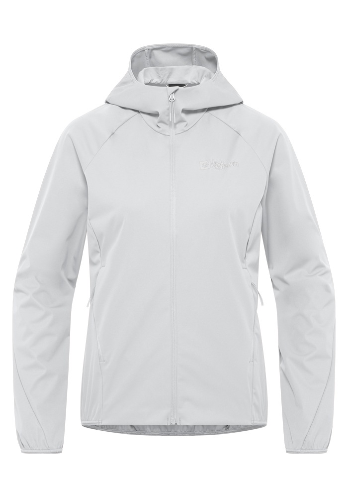 Softshelljacke JACK WOLFSKIN "PRELIGHT PRO JKT W", Damen, Gr. S (36), grau (cool, grau), Hauptmaterial: 100% Polyester (recycled), Jacken Softshelljacke 3
