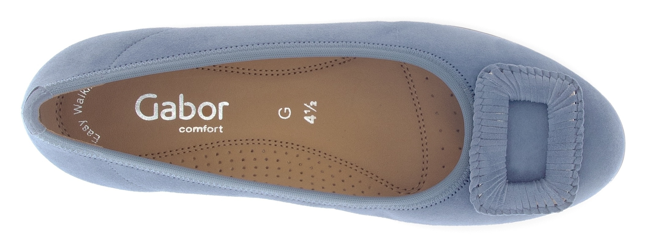 Gabor Ballerina »FLORENZ«, Bequemschuh, Businesschuh, Elastikeinfass, Komfortweite G (=weit)