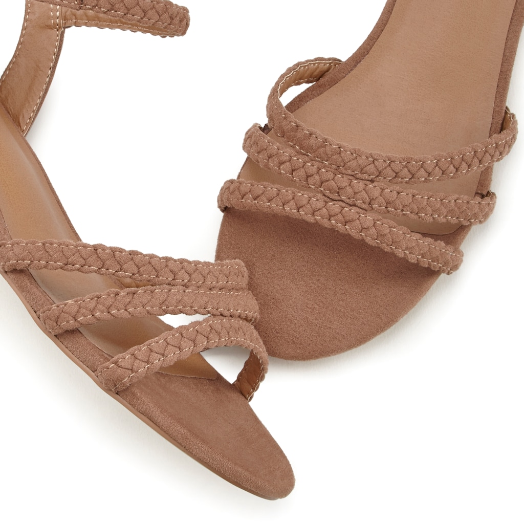 LASCANA Sandale, Sandalette, Sommerschuh mit geflochtenen Riemchen VEGAN