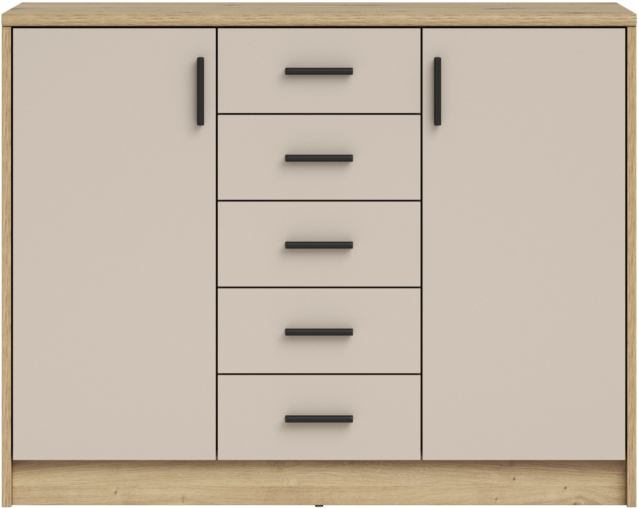 HBZ Sideboard »Nelly Kommode, BxHxT 109x86x50cm«, (1 St.), Breite 109cm, Einlegeböden verstellbar, foliert