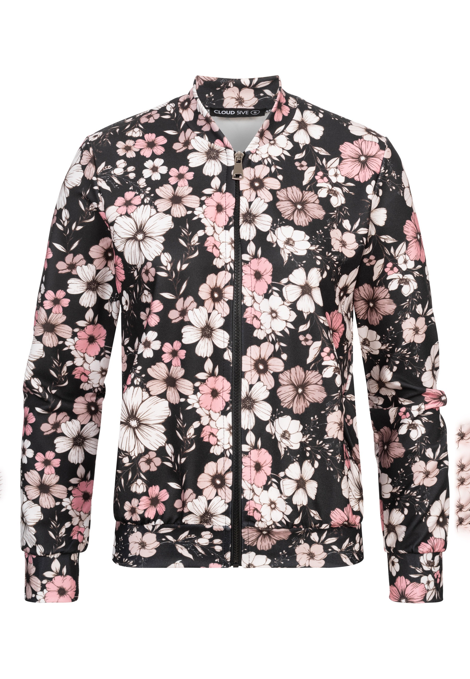 CLOUD 5IVE Klassische Bluse "CLOUD 5IVE Blouson with All-Over Flower Print"