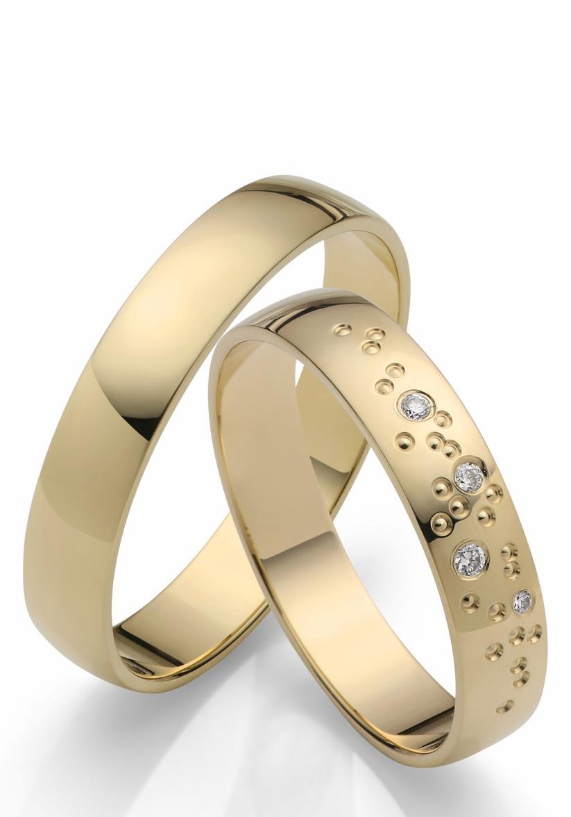 Firetti Trauring »Schmuck Geschenk in | mit Brillanten/Diamanten Gold Ehering Sterne«, ohne Germany o. Hochzeit BAUR \