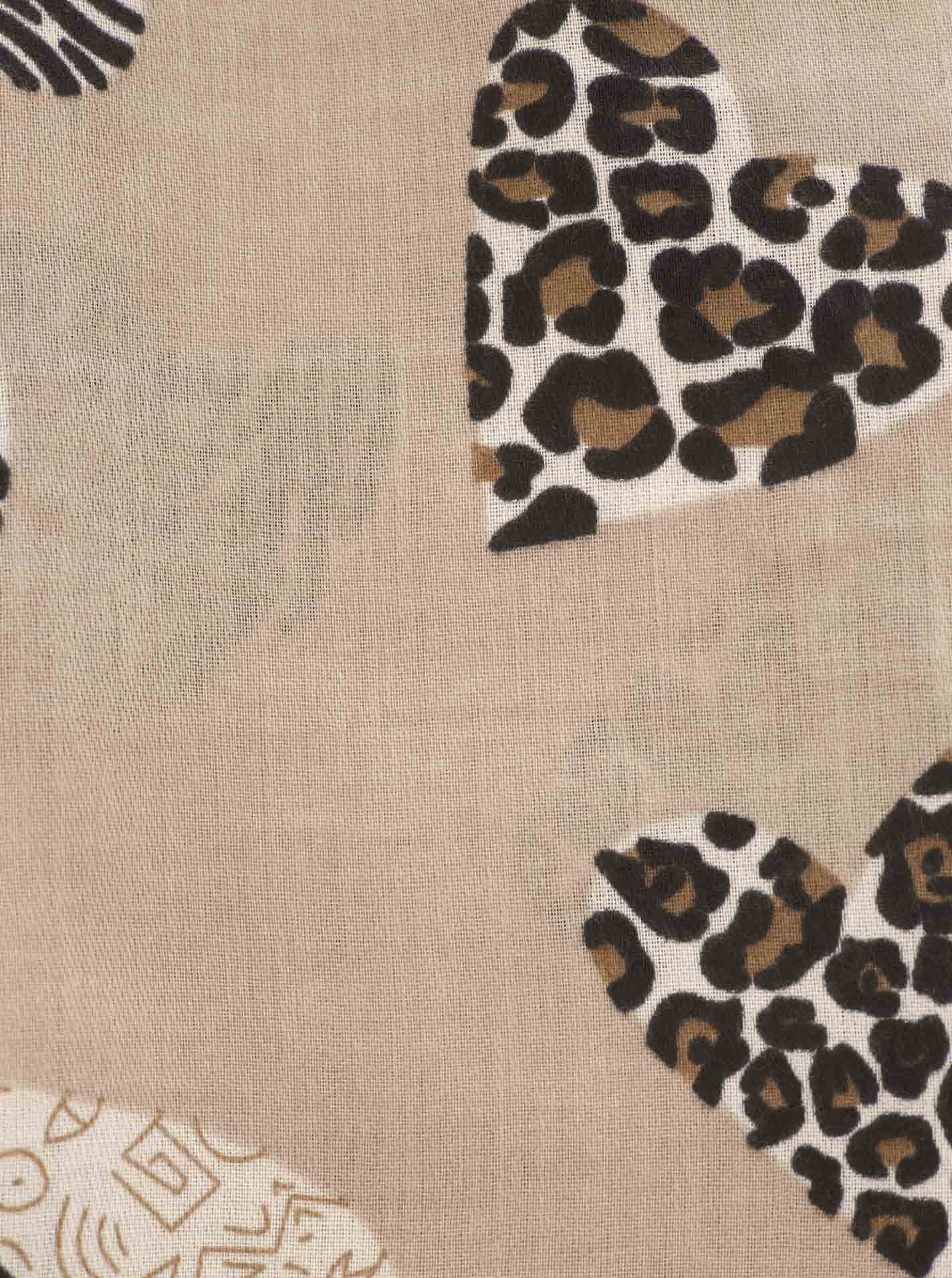 Thumbnail - Zwillingsherz Schal ""Safari Hearts"" angesagtes Herzmuster im Leolook