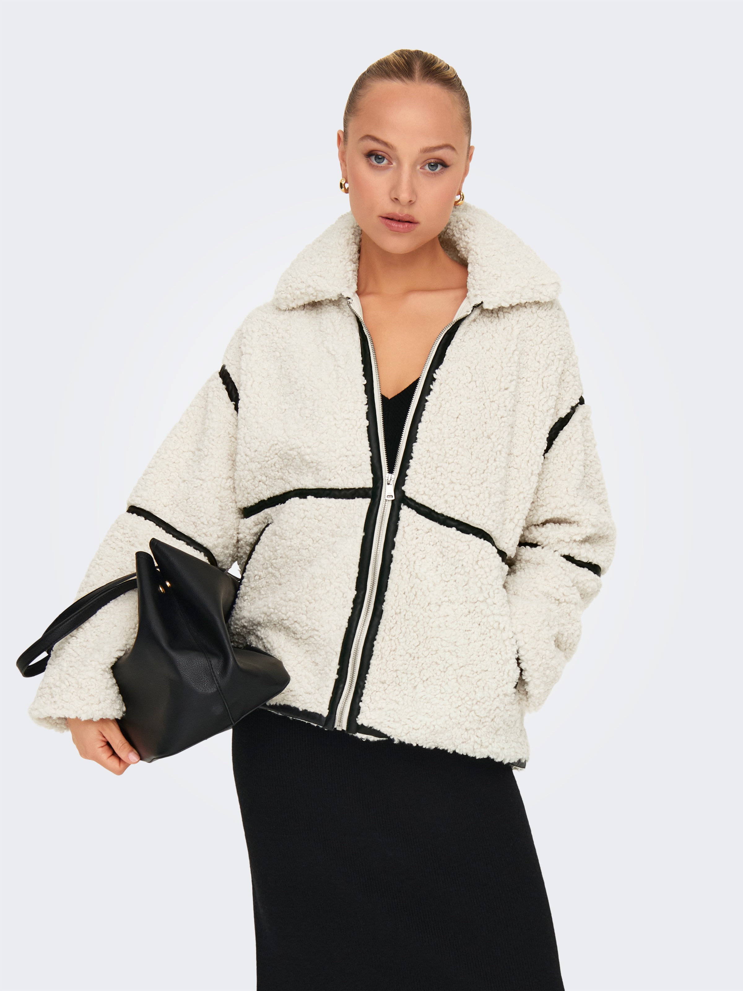 ONLY Plüschjacke "ONLPARIS TEDDY JACKET OTW CC" Kunstfaser