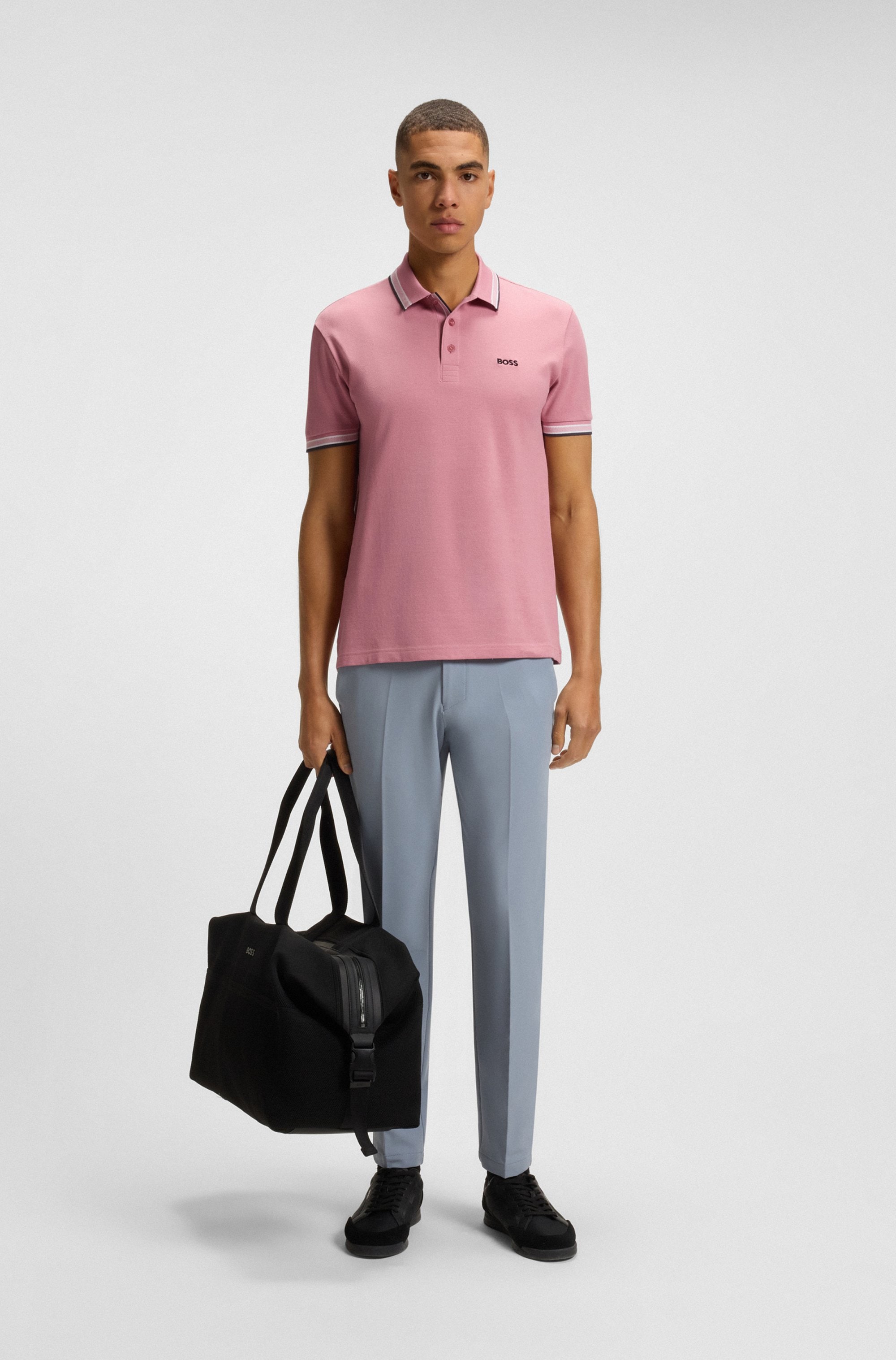 BOSS GREEN Poloshirt »Paddy«, mit kontrastfarbenen Streifen am Kragen