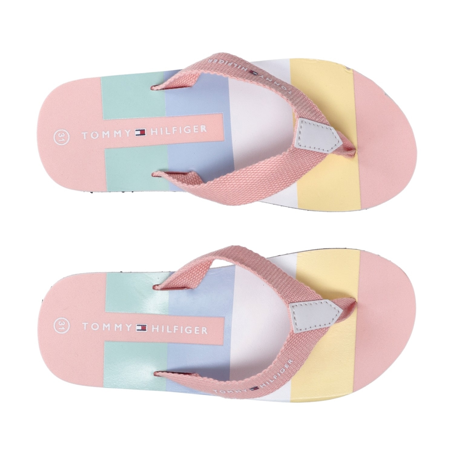 Tommy Hilfiger Zehentrenner, Pool Slides, Pantolette, Sandale mit Textilbandage