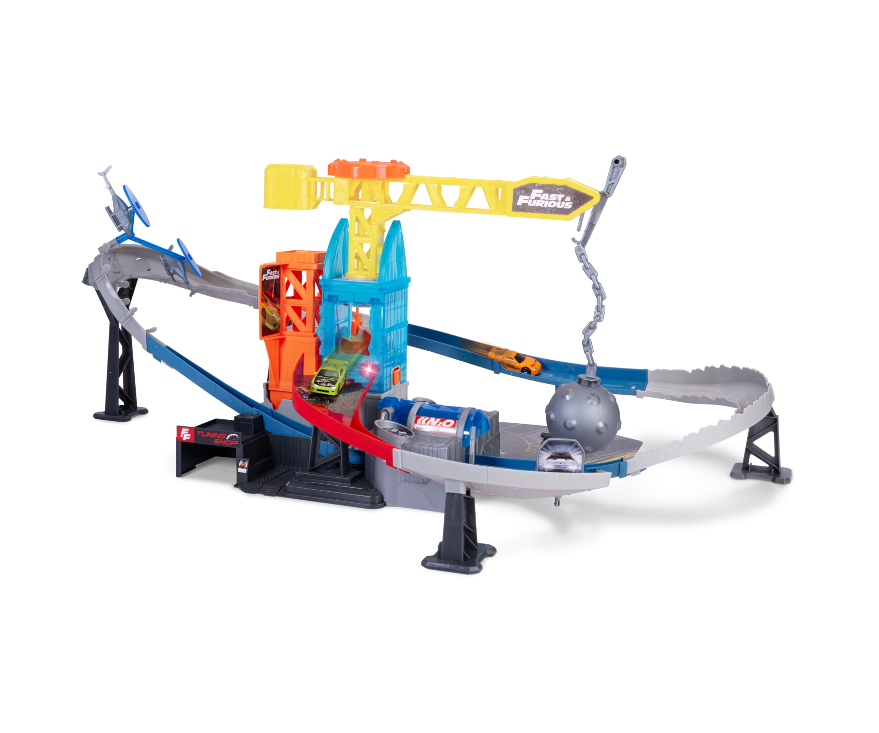 Dickie Toys Autorennbahn »Fast & Furious Wrecking Ball Rampage« mit Licht und Sound
