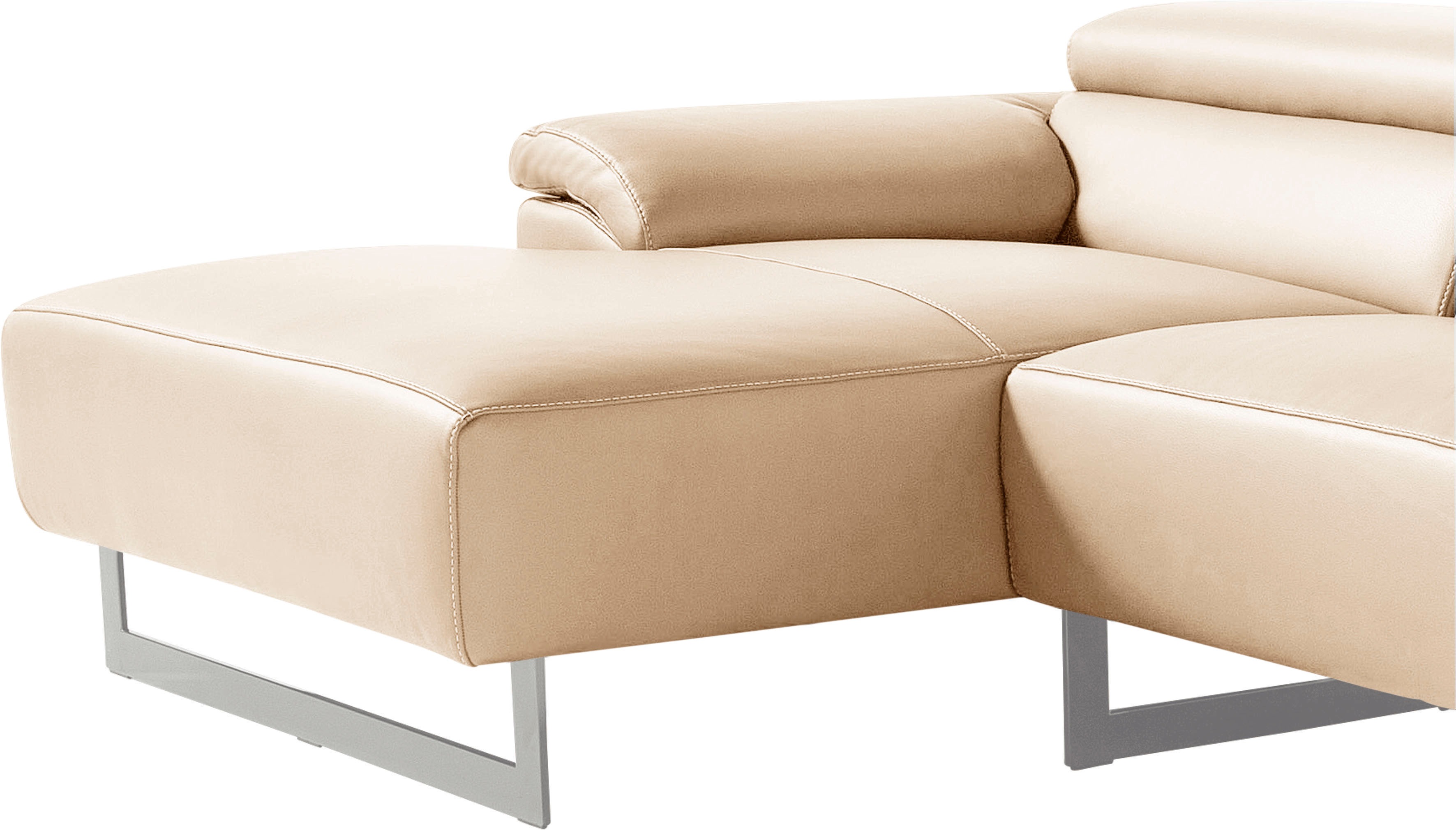 Thumbnail - Egoitaliano Ecksofa "Malika, edel und bequem, Designsofa mit hochwertigen Bezügen, L-Form", mit Recamiere, inkl. Kopftei...