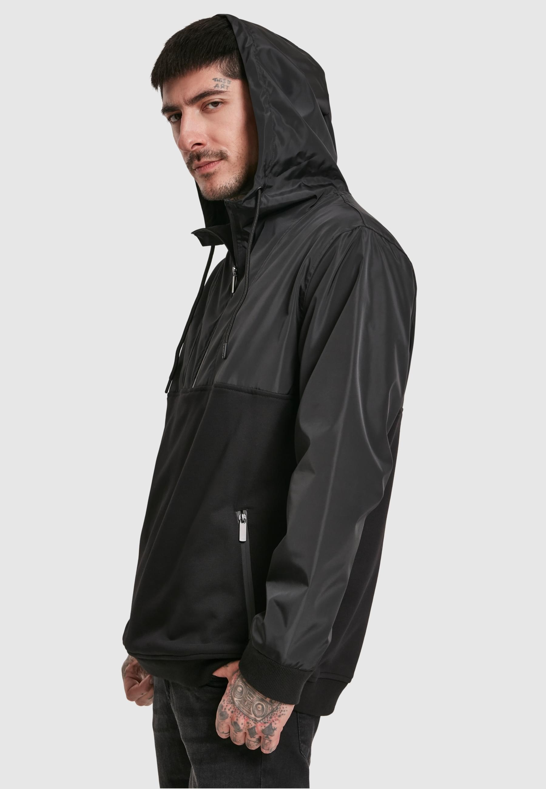 URBAN CLASSICS Sweatjacke »Urban Classics Herren Military Half Zip Hoody«