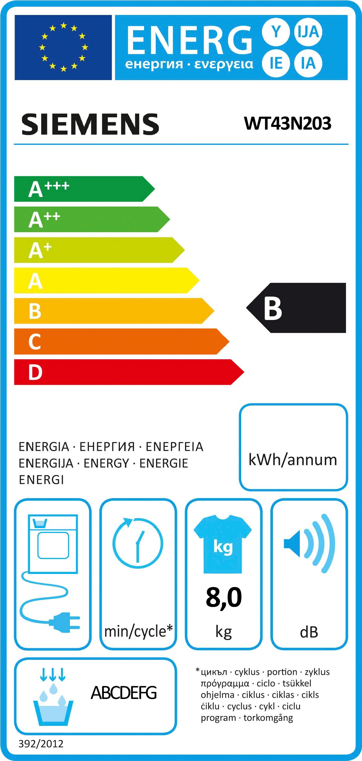 8 »WT43N203«, SIEMENS | Kondenstrockner iQ300, BAUR kg