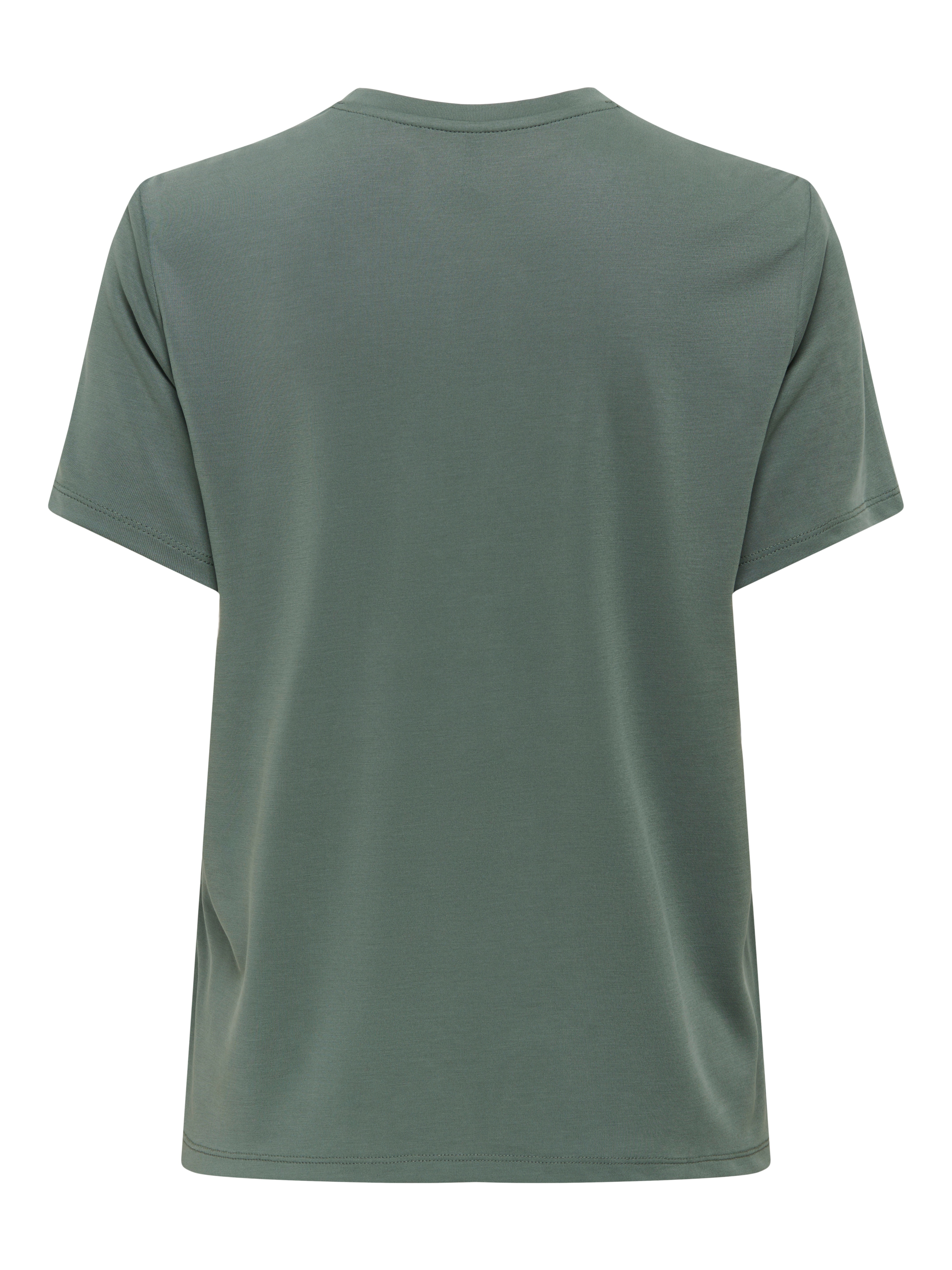 Thumbnail - ONLY Kurzarmshirt "ONLFREE LIFE MODAL S/S ATELIER TOP JRS" Materialmix, Rundhals