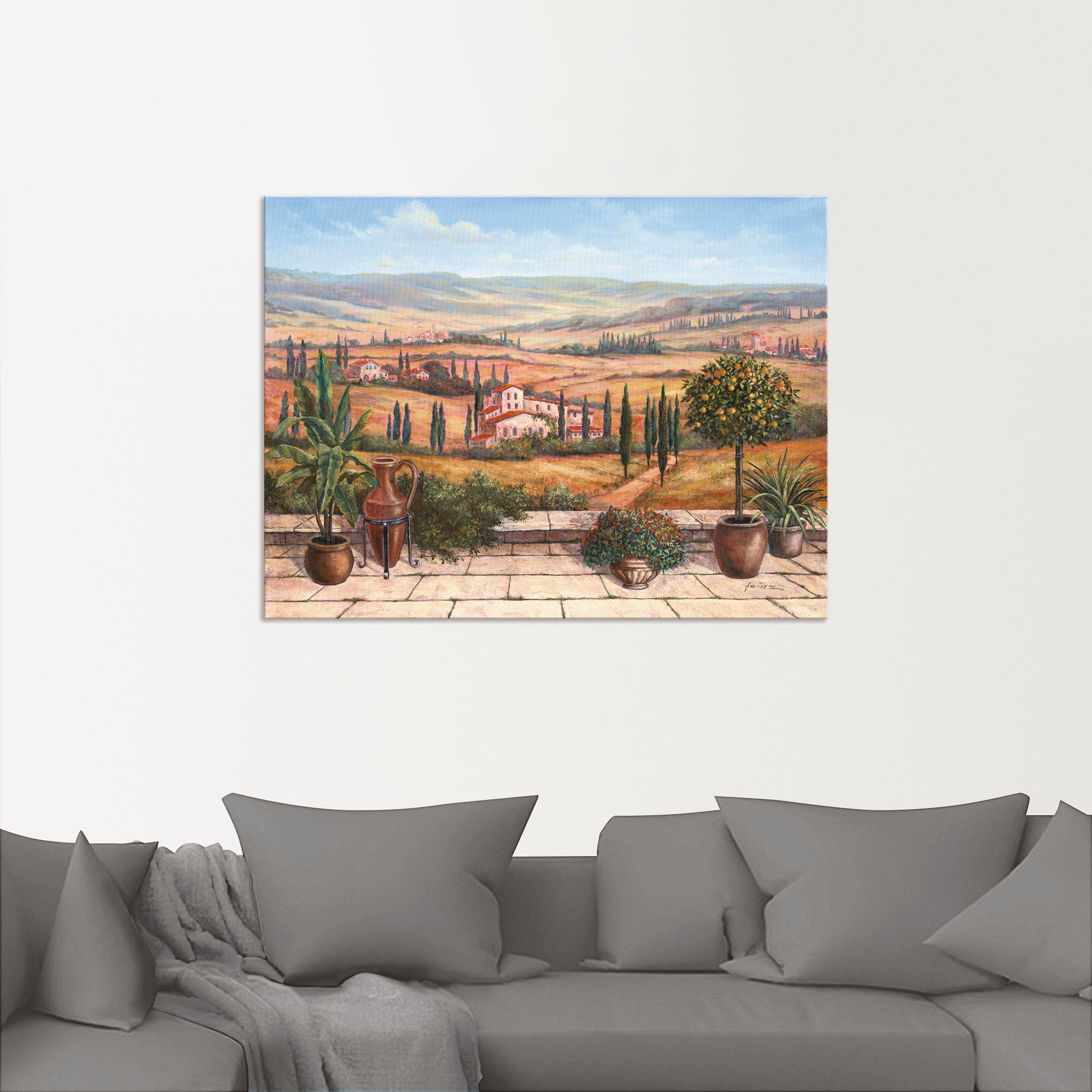 Artland Wandbild "Terrasse" Europa 1 Stk. tlg. als Alubild, Leinwandbild in günstig online kaufen