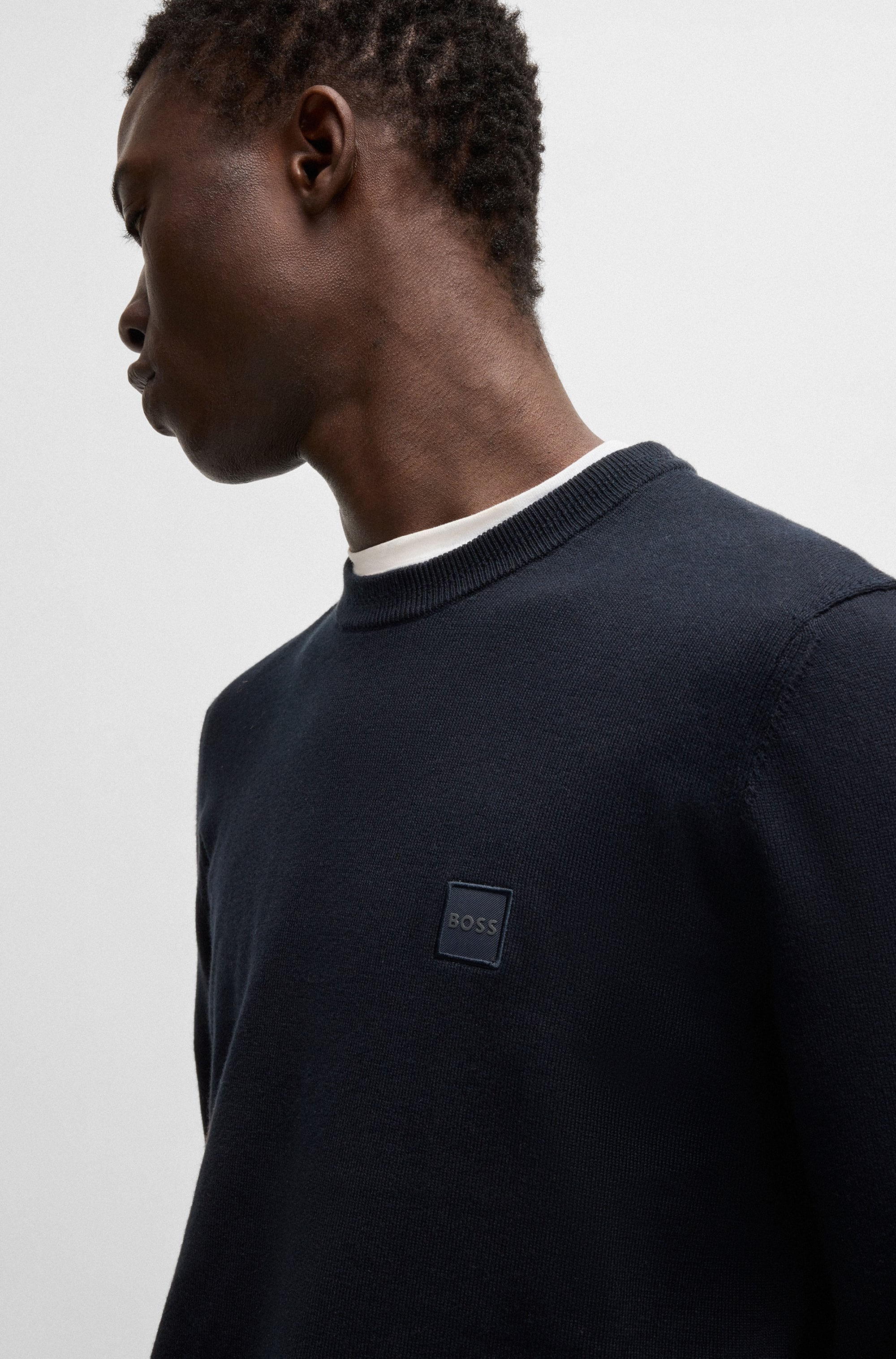 BOSS ORANGE Strickpullover »Kanovano_S 1026«, mit Rundhalsausschnitt