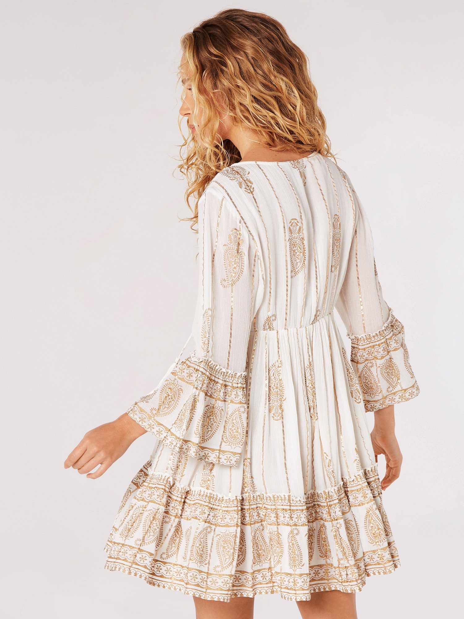 Apricot Minikleid »Paisleymuster Minikleid« im Boho-Style