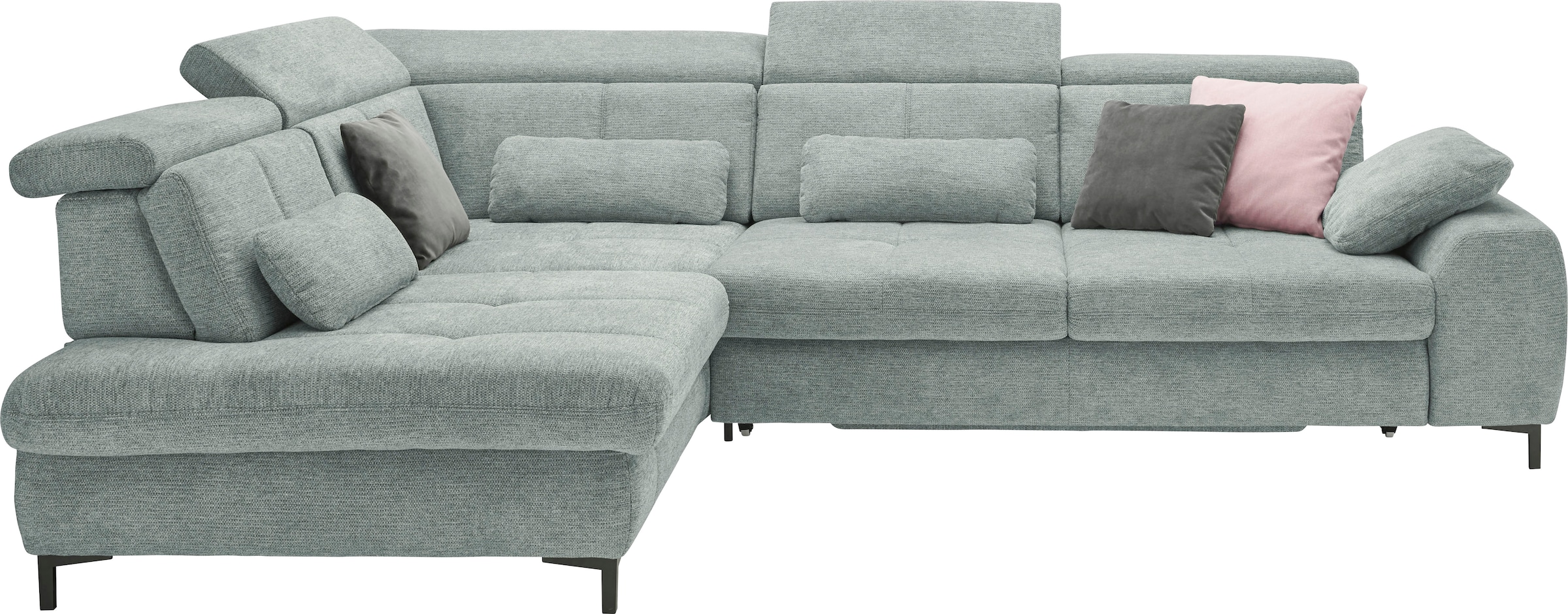 set one by Musterring Ecksofa Kaltschaumpolsterung, Flachgewebe, whlw. mit Funktionen, Sitzhöhe 49